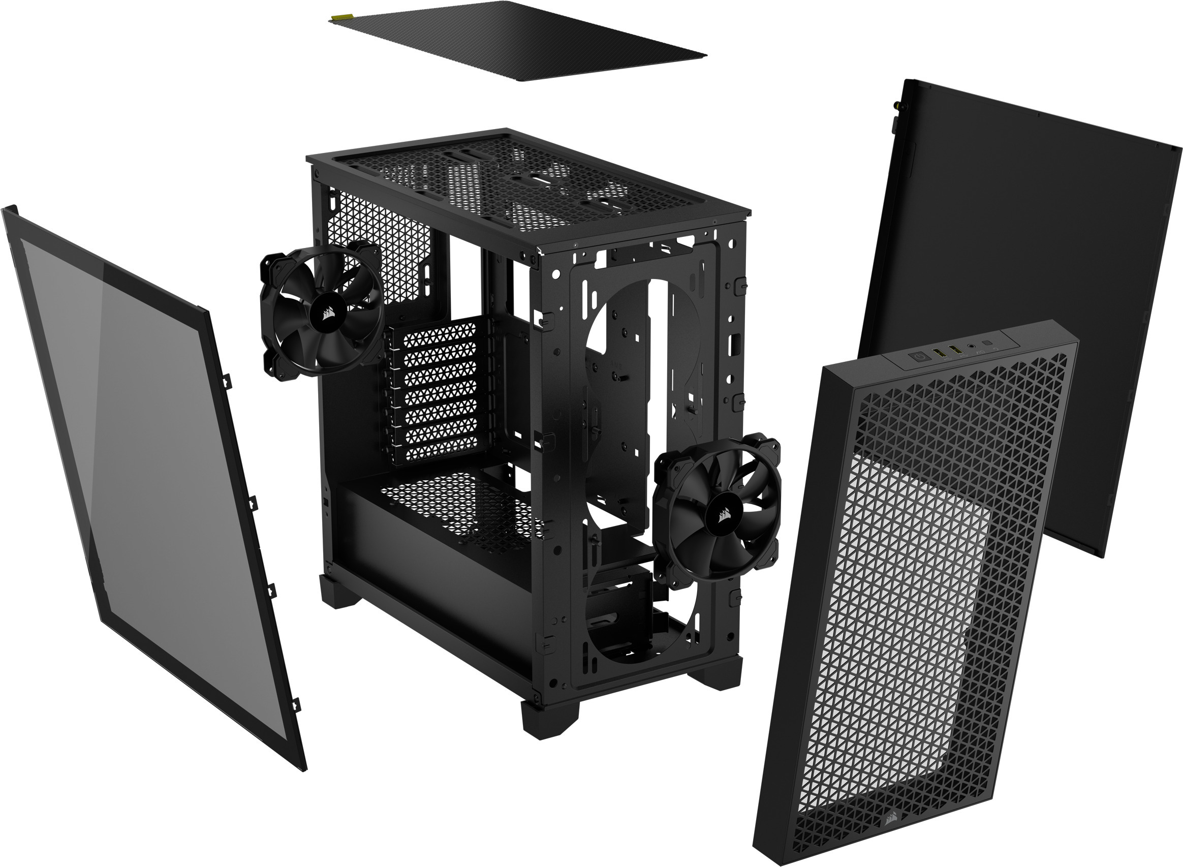 Corsair 3000D RGB Airflow Mid Tower ATX-kotelo ikkunalla, musta