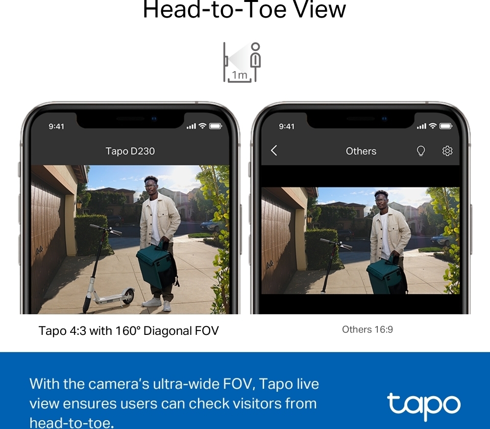 TP-LINK Tapo D230S1 -akkukäyttöinen video-ovikello