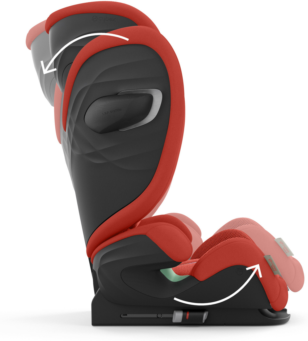 CYBEX Solution G i-Fix Plus -turvavyöistuin, 100 - 150 cm, Hibiscus Red