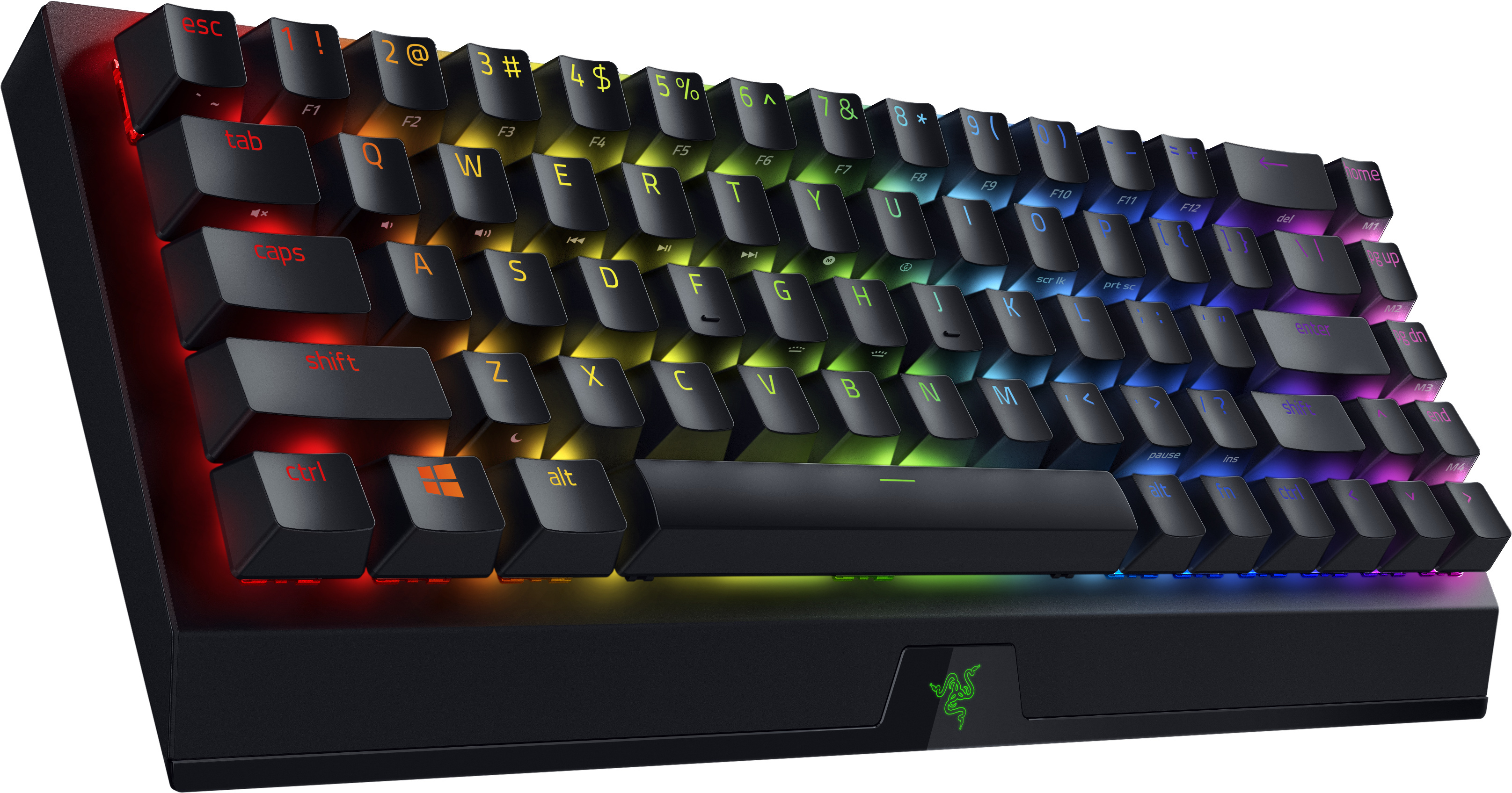 Razer BlackWidow V3 Mini Hyperspeed -pelinäppäimistö, keltaiset kytkimet