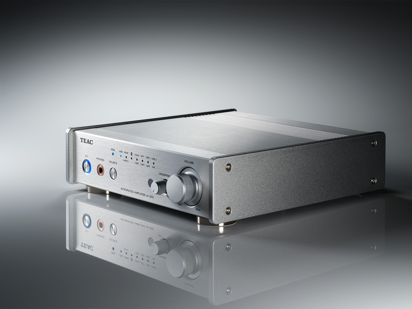 Teac AI-303 stereovahvistin, hopea
