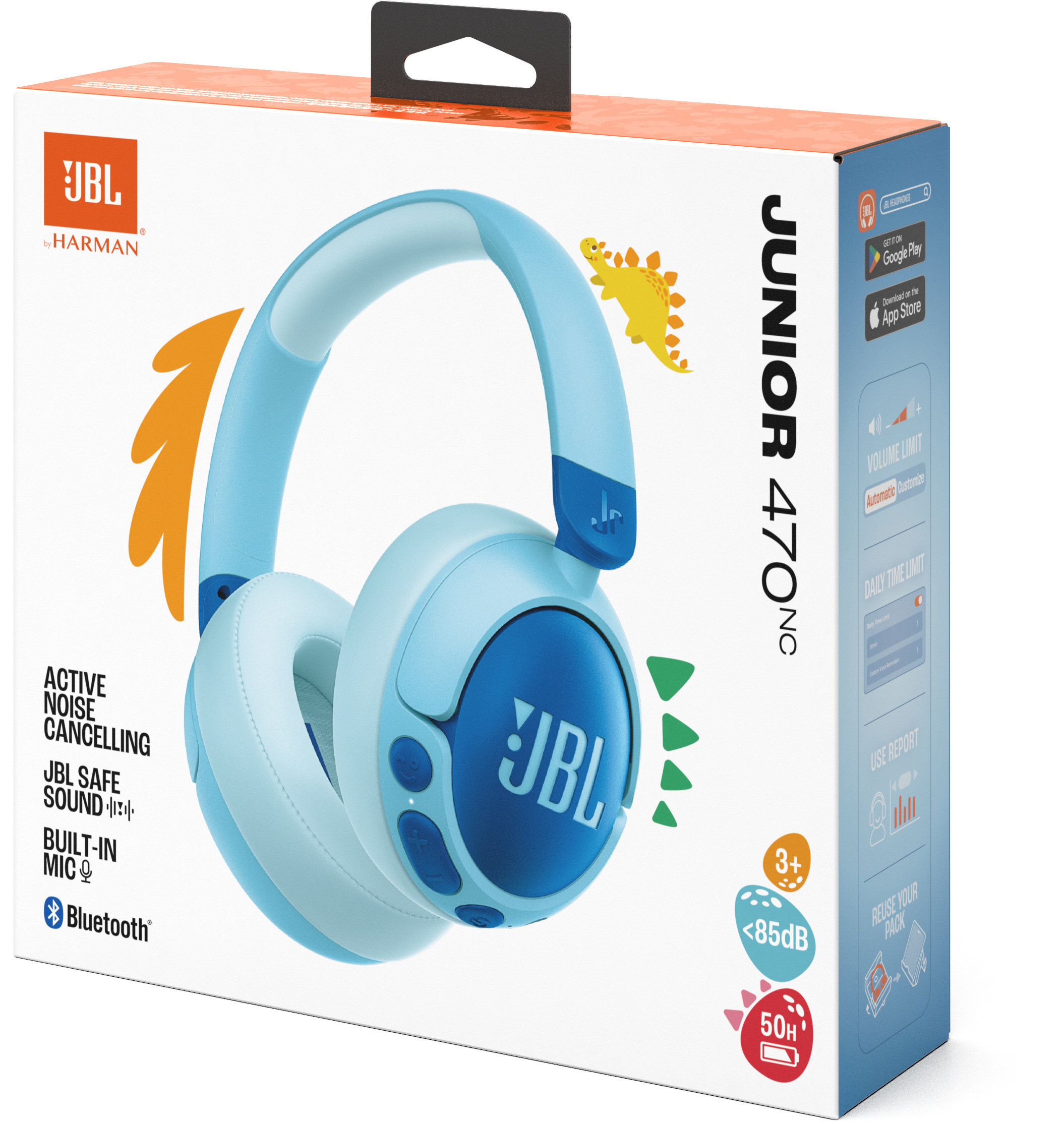 JBL JR 470NC lasten vastamelukuulokkeet, sininen