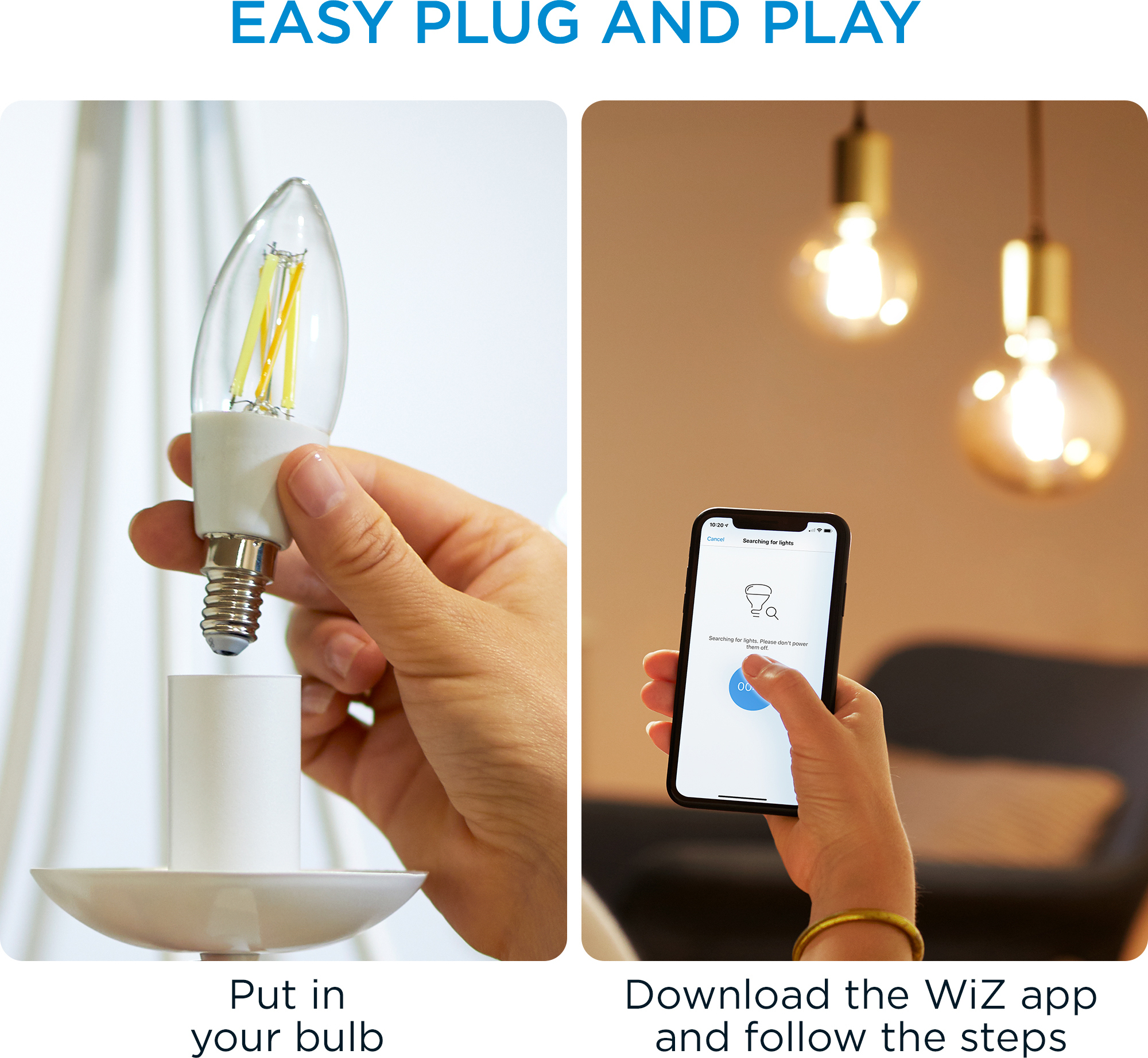 WiZ älylamppu, E27, kirkas lasi, tunable white - valkoisen valon sävyt, Wi-Fi, 2700-6500 K, 806 lm