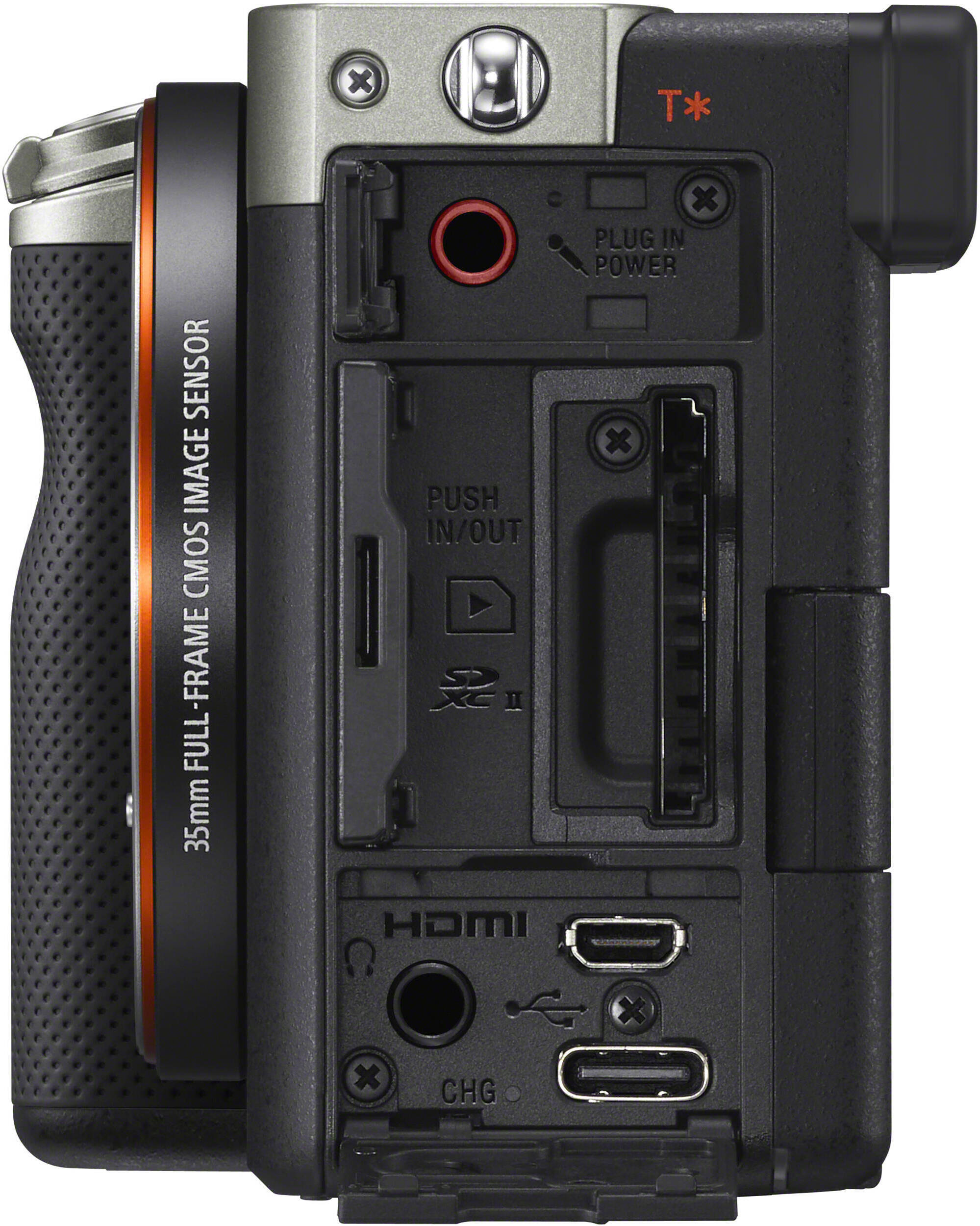 Sony A7C -järjestelmäkameran runko, hopea