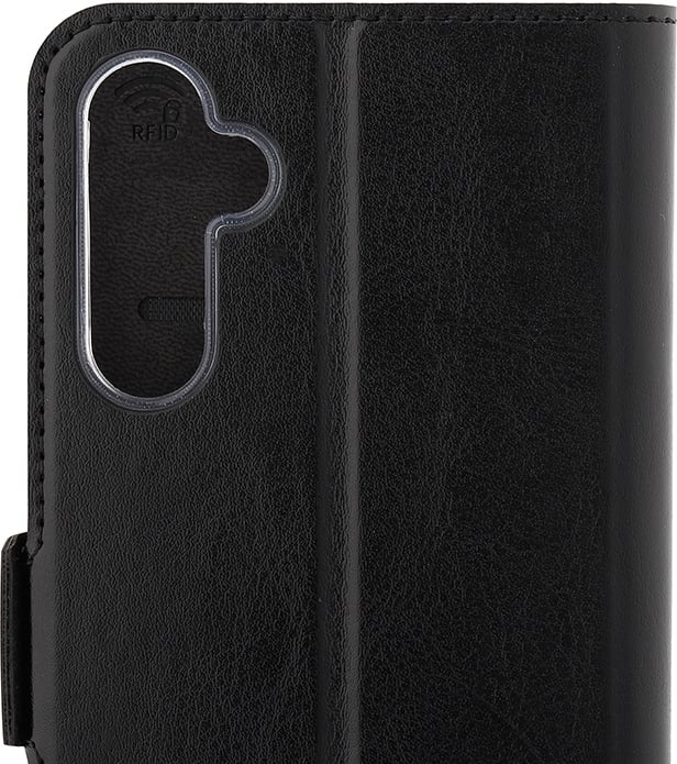 Wave BookCase -suojakotelo, Samsung Galaxy A14 4G, musta