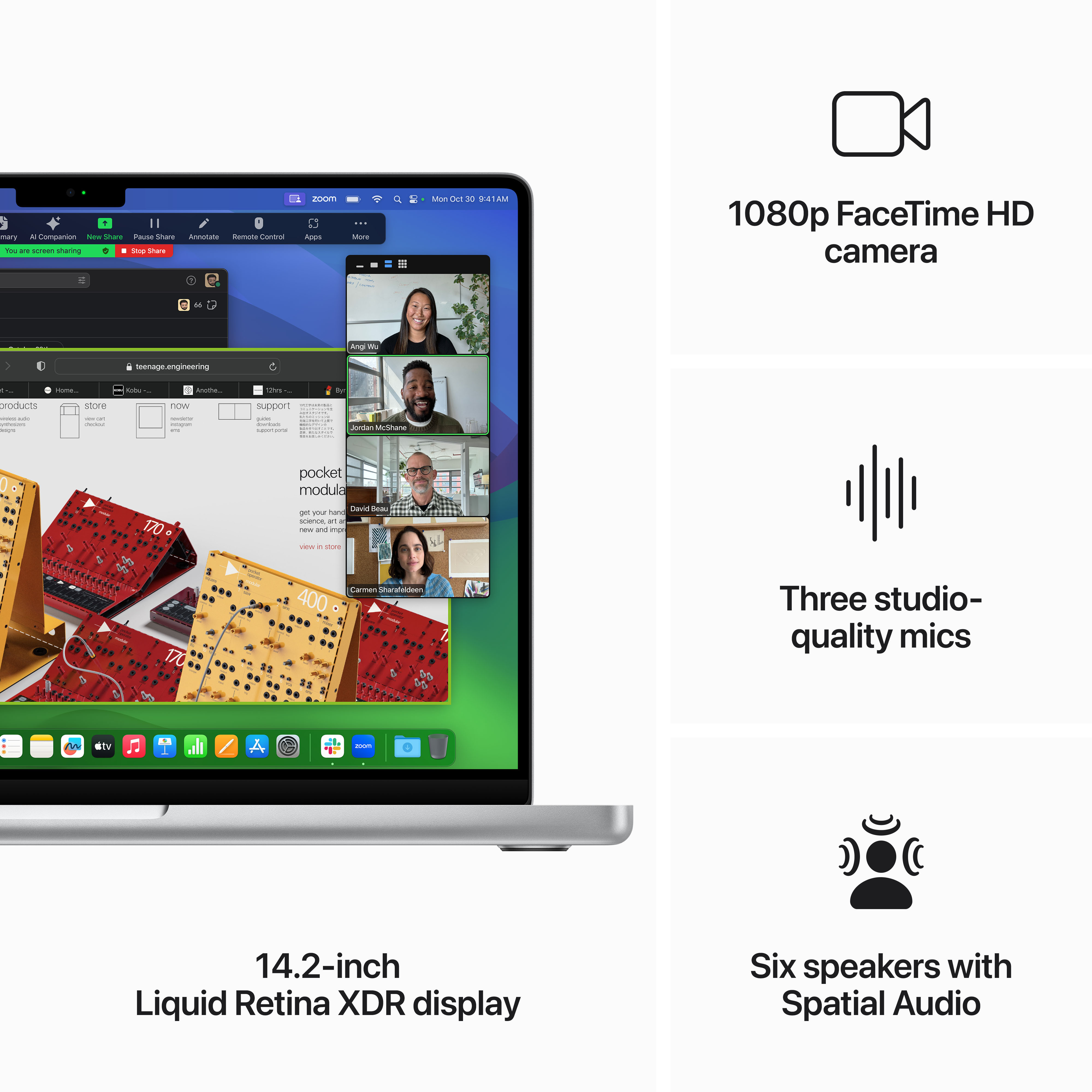 Apple MacBook Pro 14” M3 8 Gt, 1 Tt 2023 -kannettava, hopea (MR7K3)