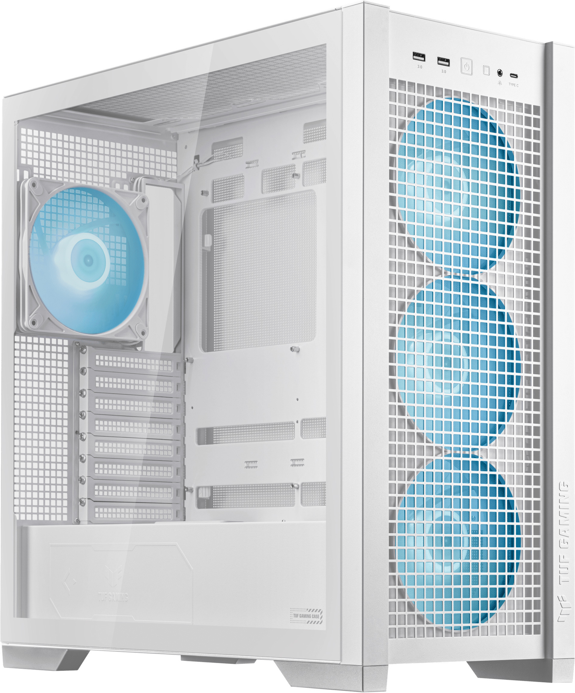 Asus TUF Gaming GT302 TG ARGB ATX-kotelo ikkunalla, valkoinen