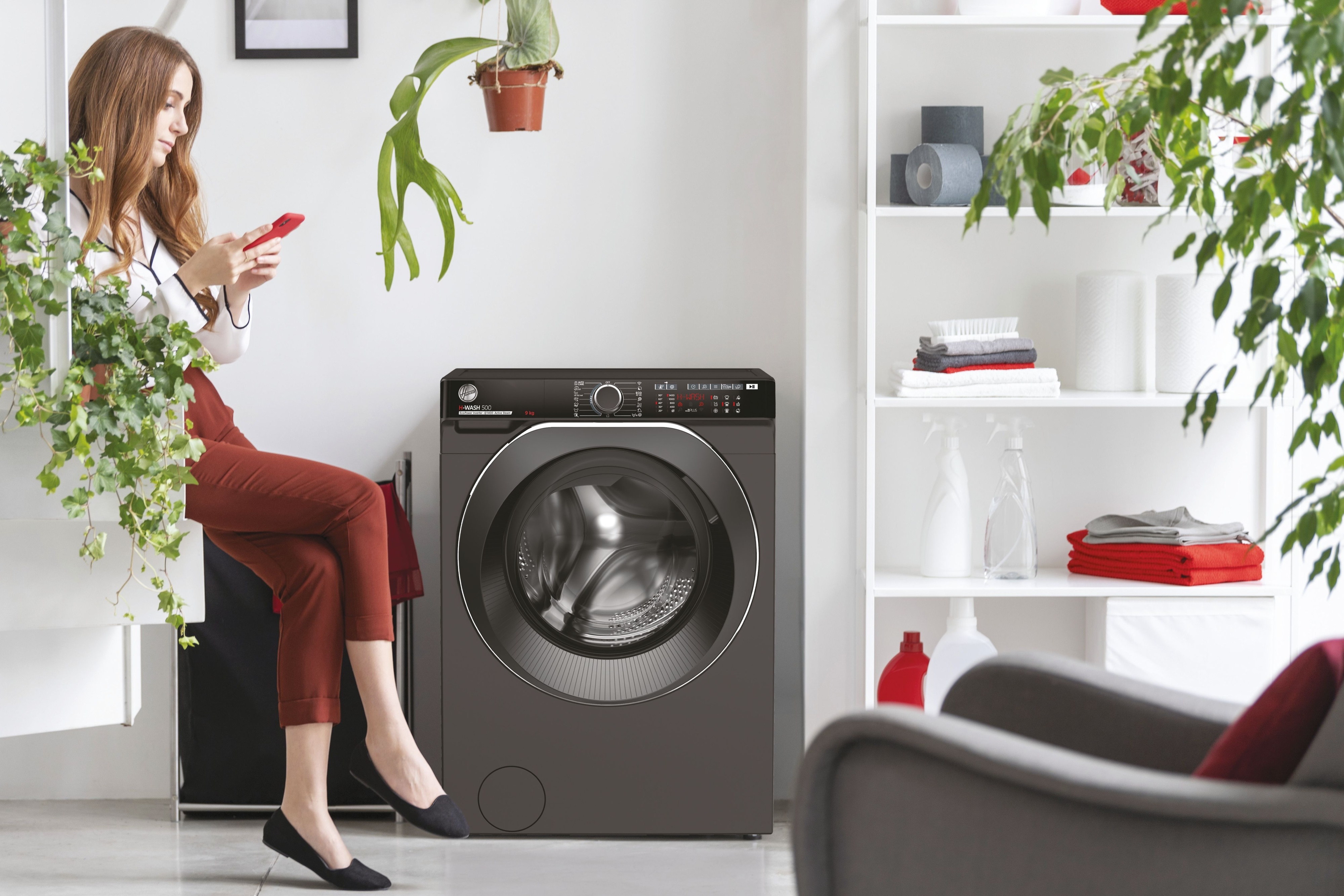 Hoover H-Wash 500 Slim HW437XMBB/1-S pyykinpesukone
