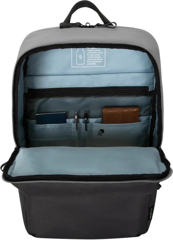 Targus 16" Sagano EcoSmart Travel -tietokonereppu, harmaa 5 Targus 16" Sagano EcoSmart Travel -tietokonereppu, harmaa - Image 5