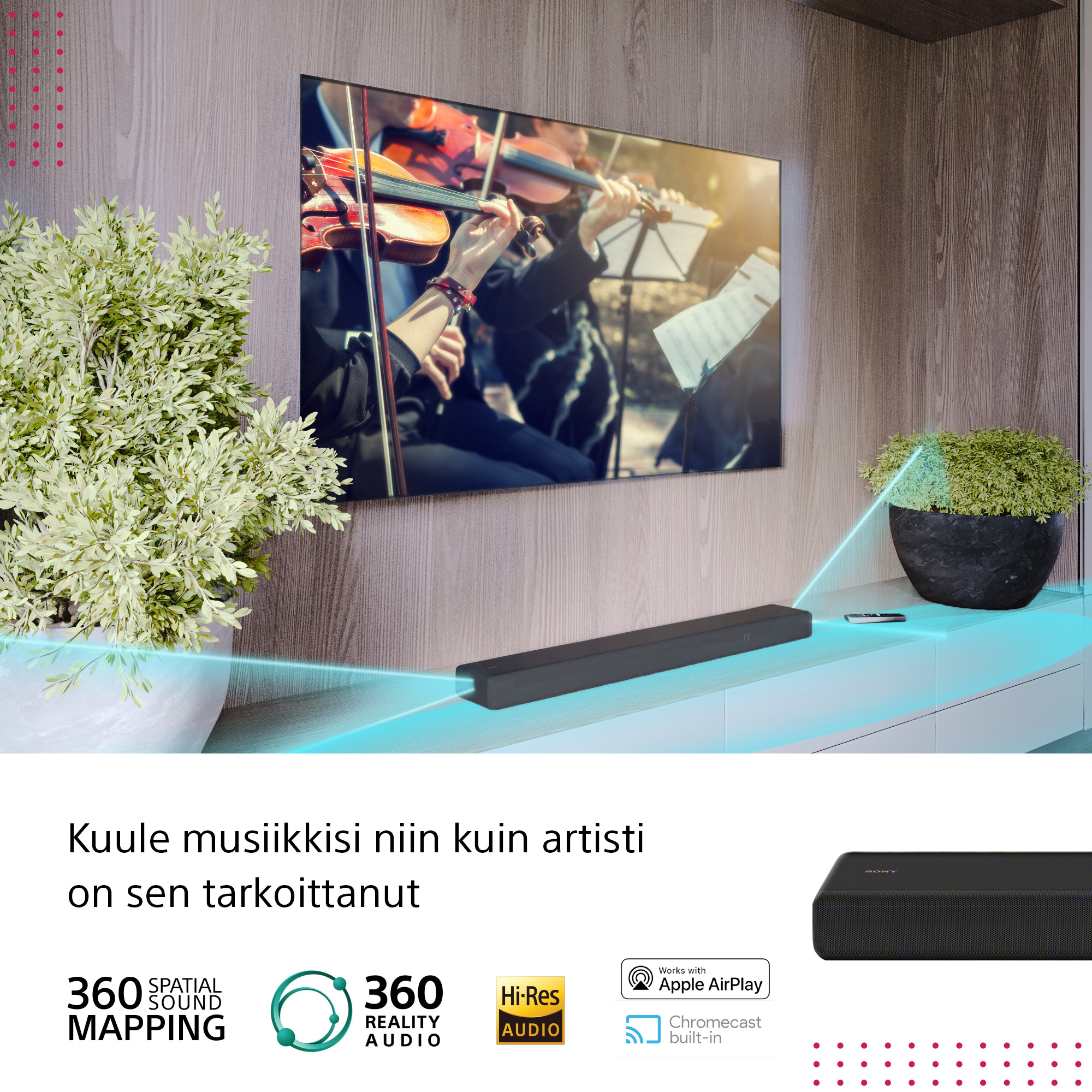 Sony HT-A3000 3.1 Dolby Atmos Soundbar -äänijärjestelmä