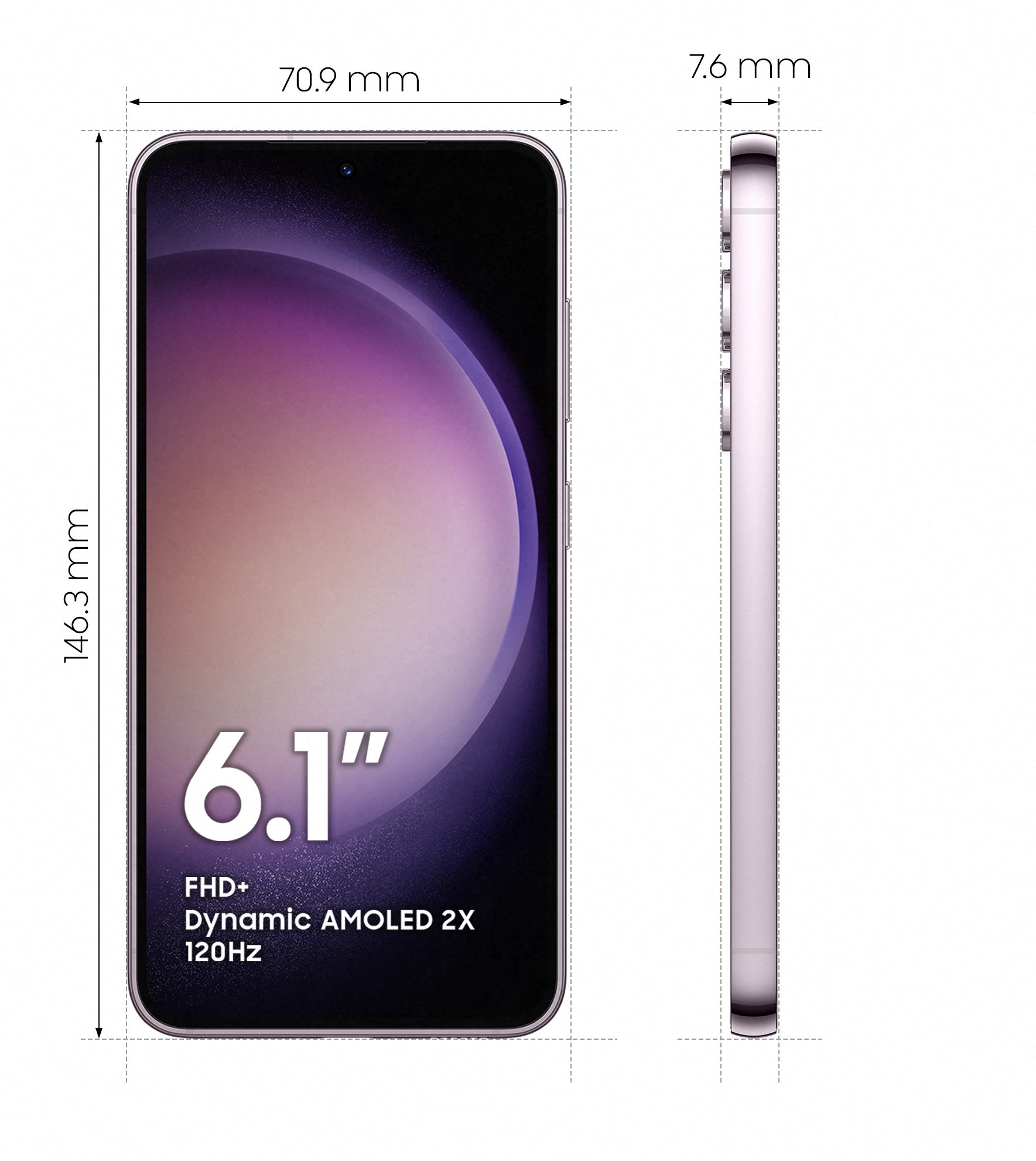 Samsung Galaxy S23 5G -puhelin, 256/8 Gt, laventeli 5 Samsung Galaxy S23 5G -puhelin, 256/8 Gt, laventeli - Image 5