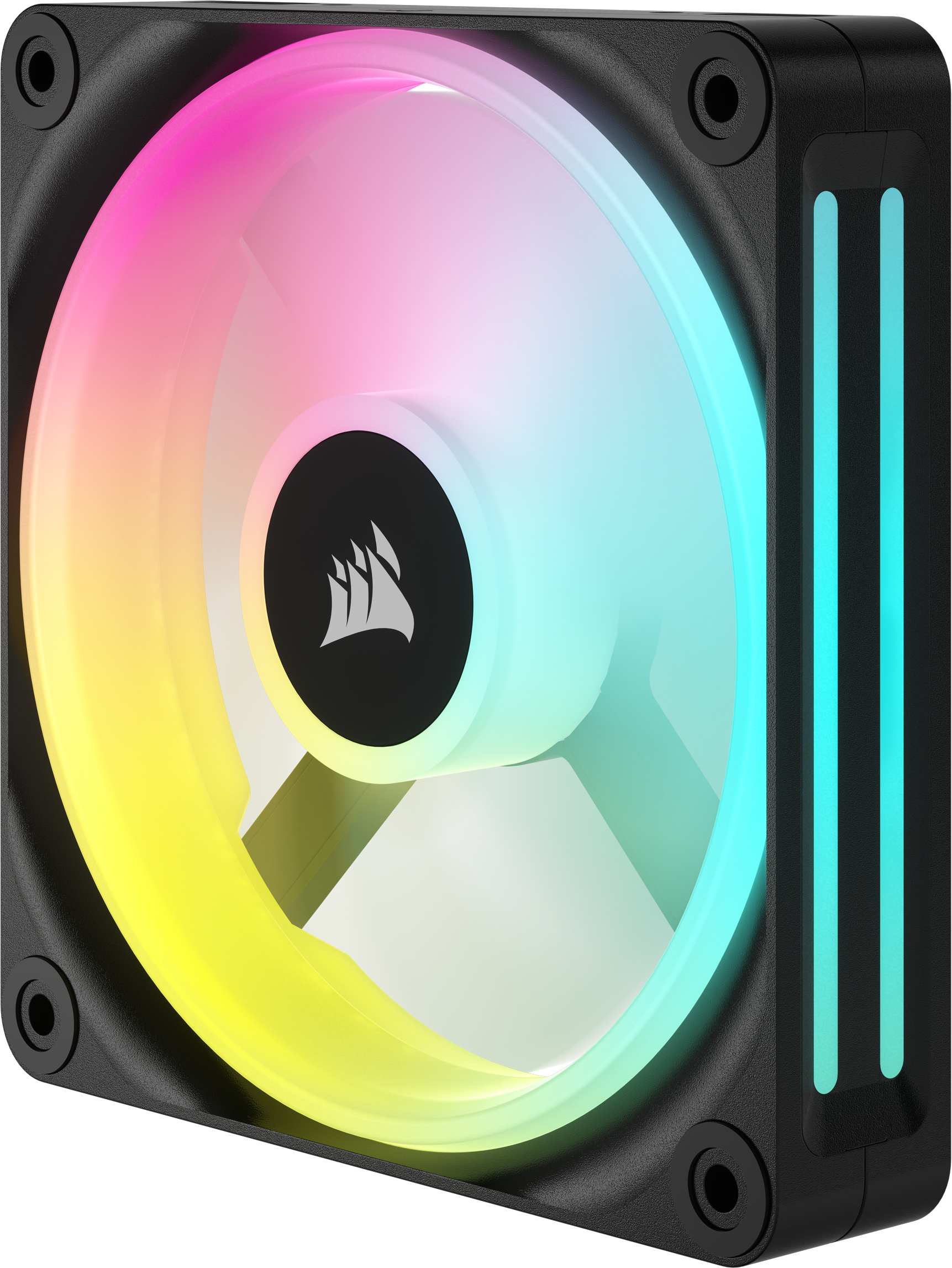 Corsair iCUE LINK QX120 RGB PWM -tuuletin, 120 mm, musta, 3 kpl Starter Kit