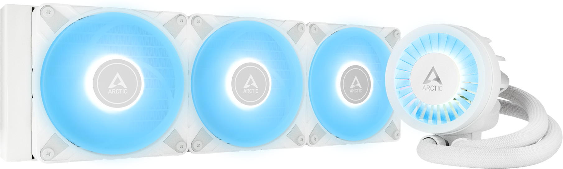 Arctic Liquid Freezer III 360 ARGB -nestejäähdytysjärjestelmä, valkoinen