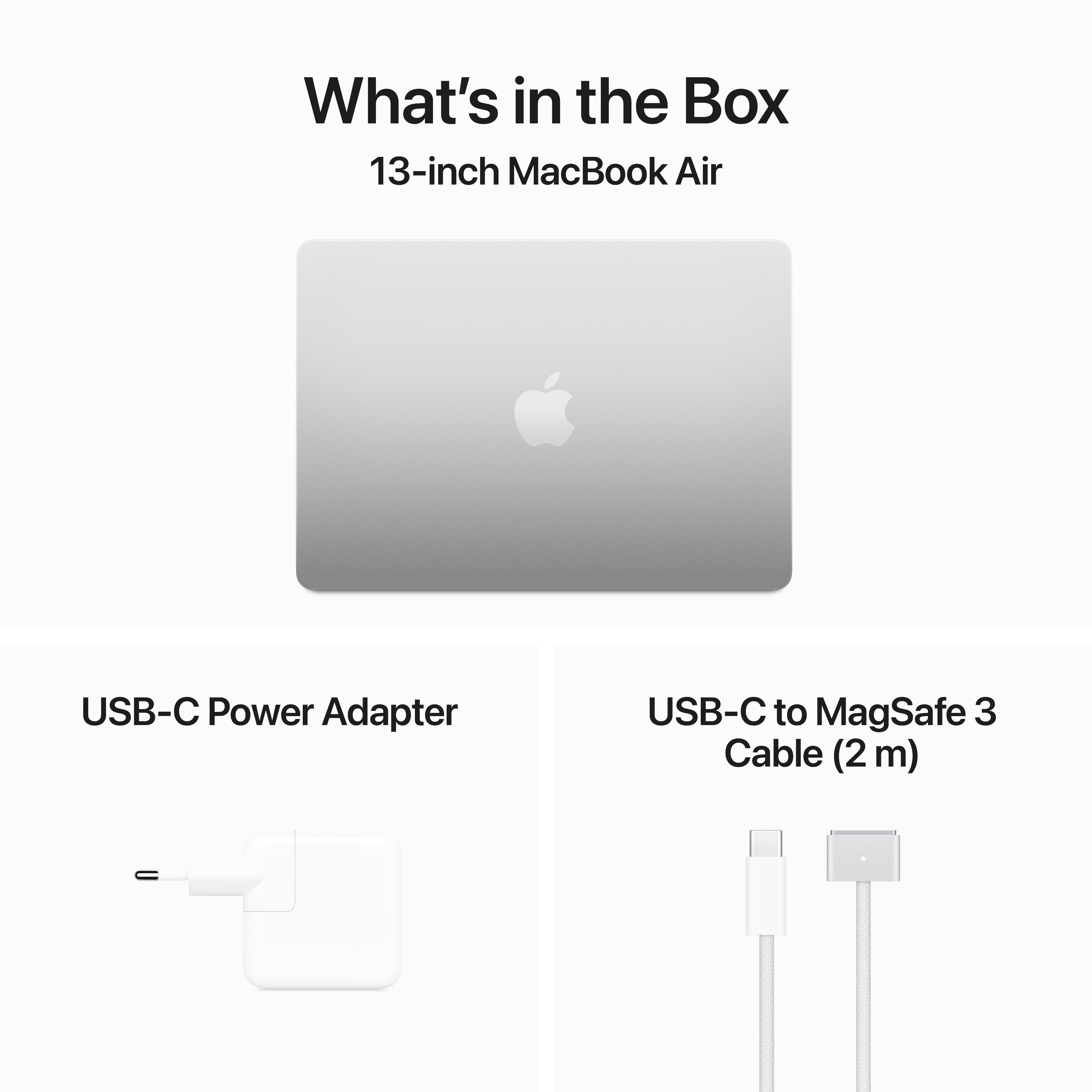 Apple MacBook Air 13" M3 16 Gt, 512 Gt 2024 -kannettava, hopea (MXCT3)