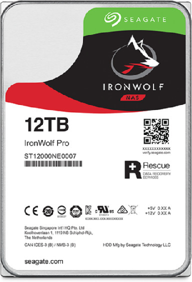 Seagate IRONWOLF PRO 12 Tt SATAIII 256 Mt 3,5" -kovalevy