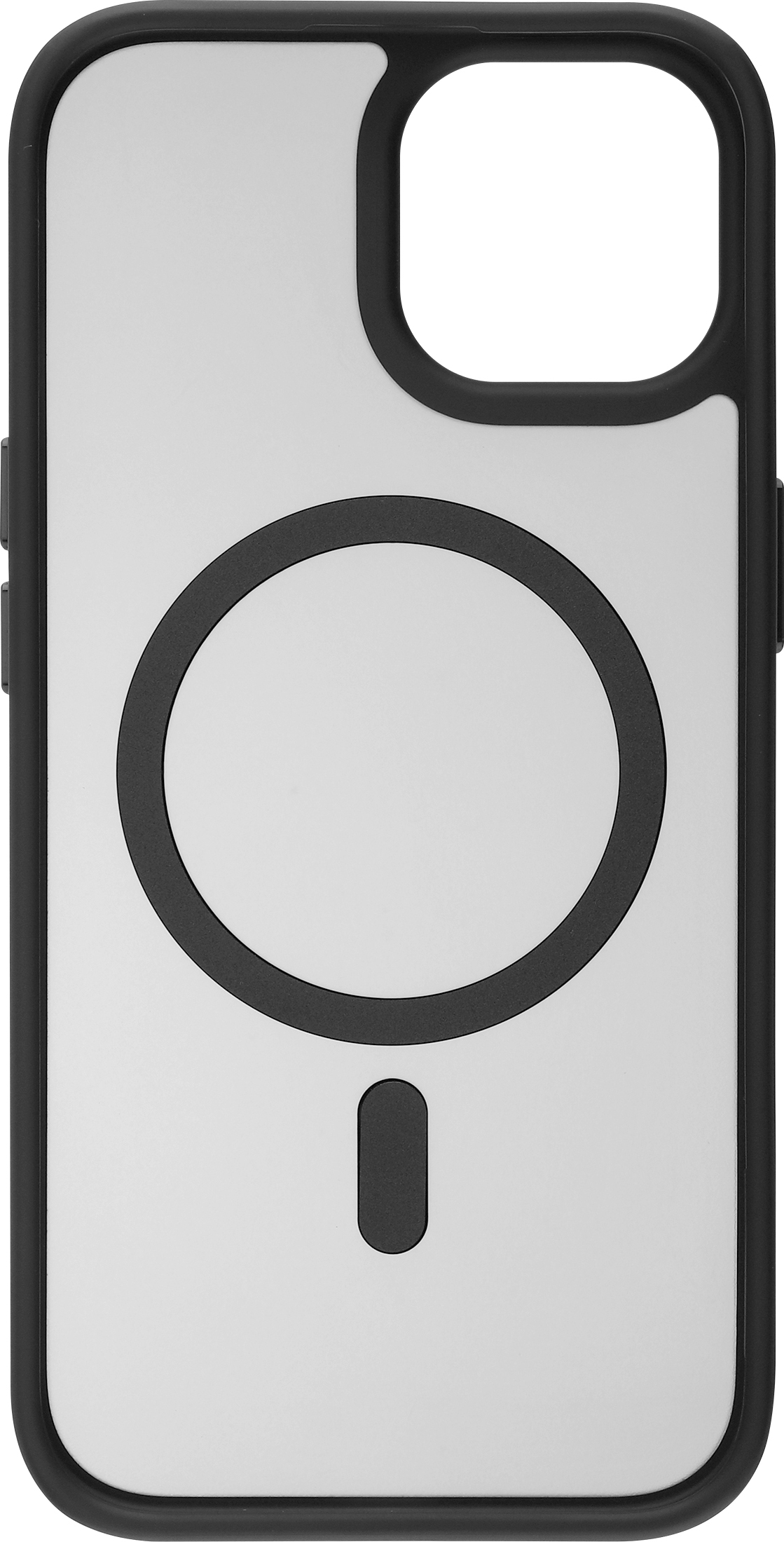 FoneKit MagSafe-yhteensopiva Soft Touch -suojakuori, iPhone 15 Pro Max, musta/harmaa