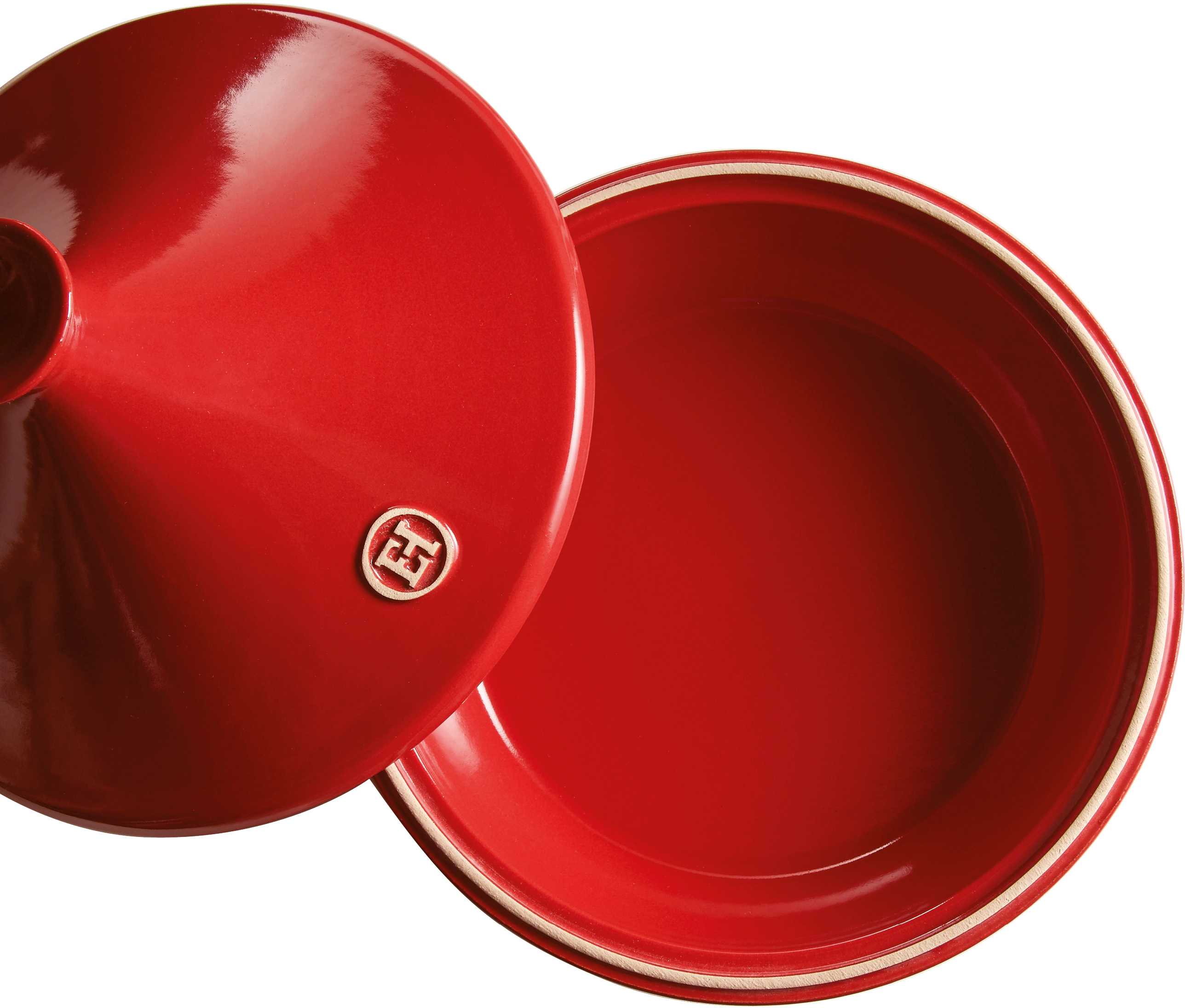 Emile Henry Tagine Flame -pata, Ø 27cm, punainen
