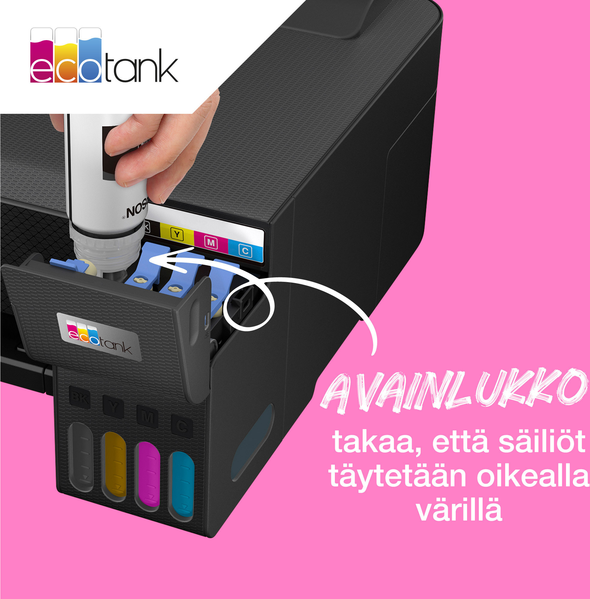 Epson 104 EcoTank -mustepullo, keltainen