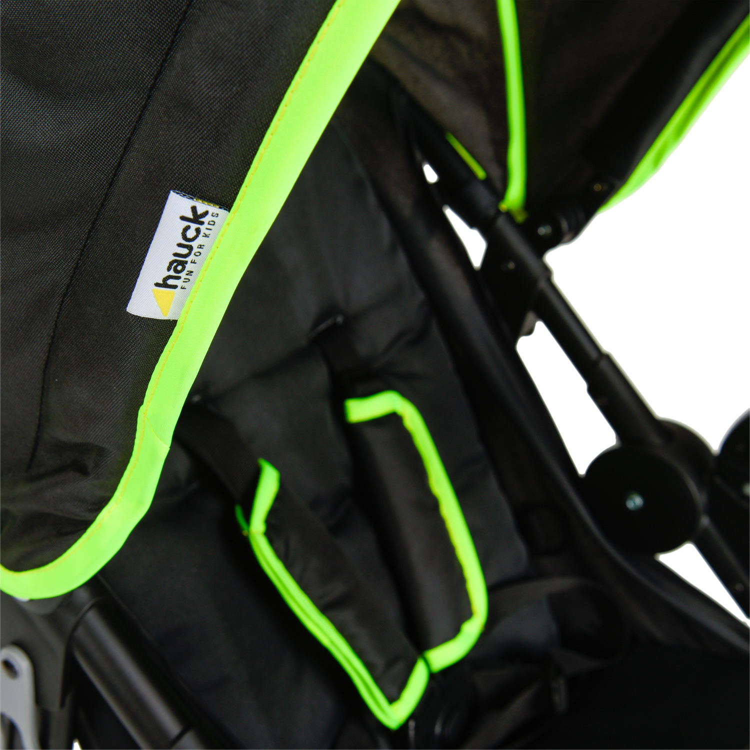 Hauck Runner -rattaat, Black / Neon