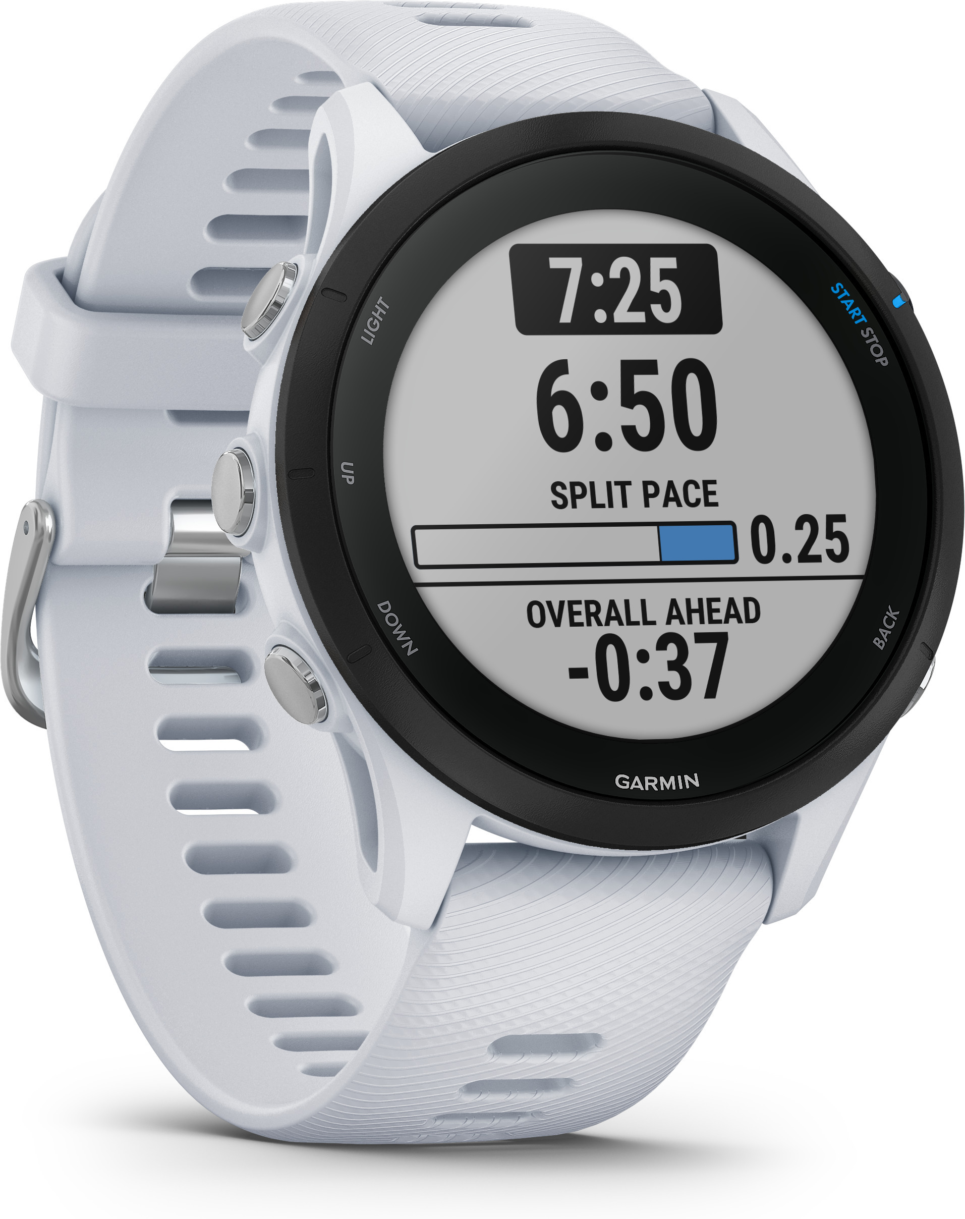 Garmin Forerunner 255 Music -urheilukello, vaaleanharmaa