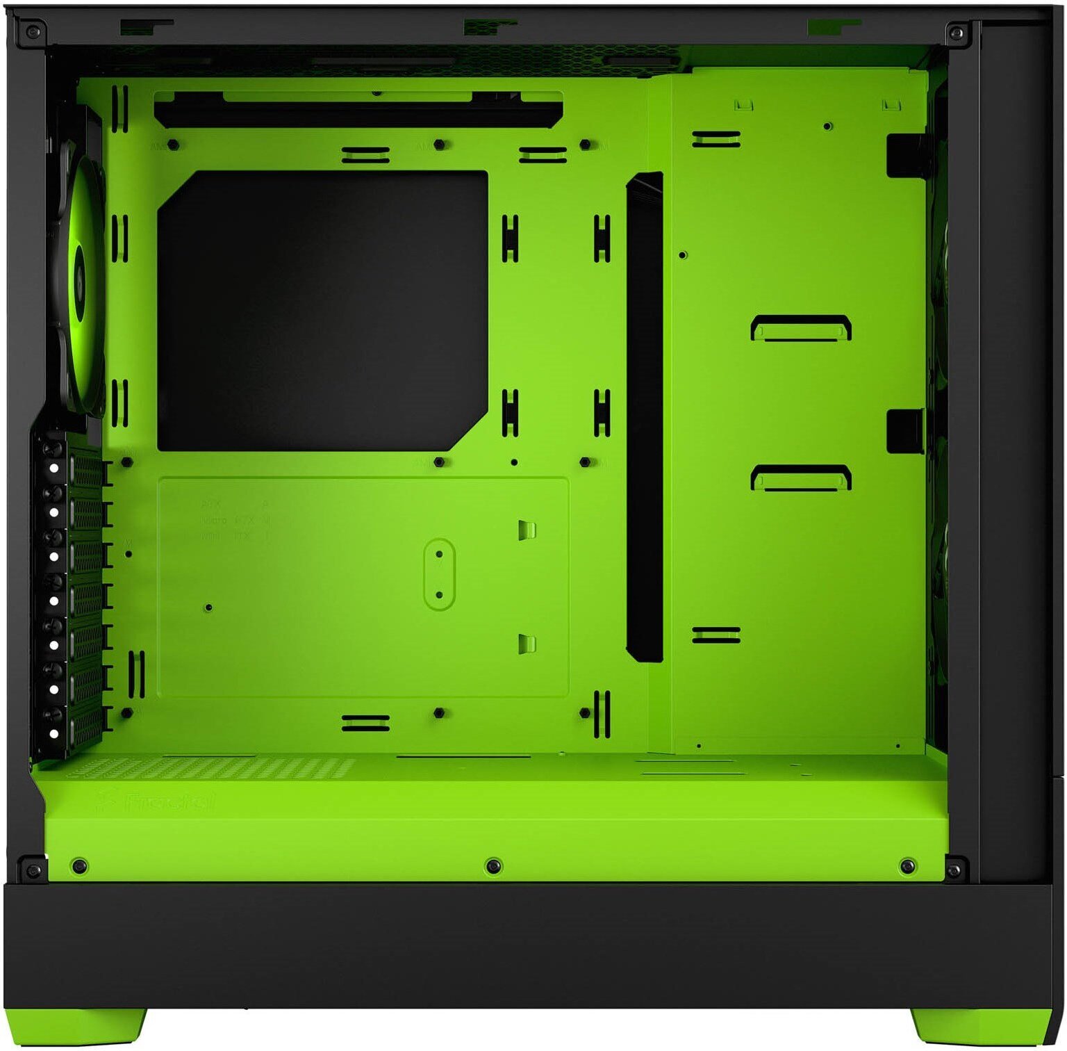 Fractal Design Pop Air RGB Green Core TG ATX-kotelo ikkunalla, musta/vihreä