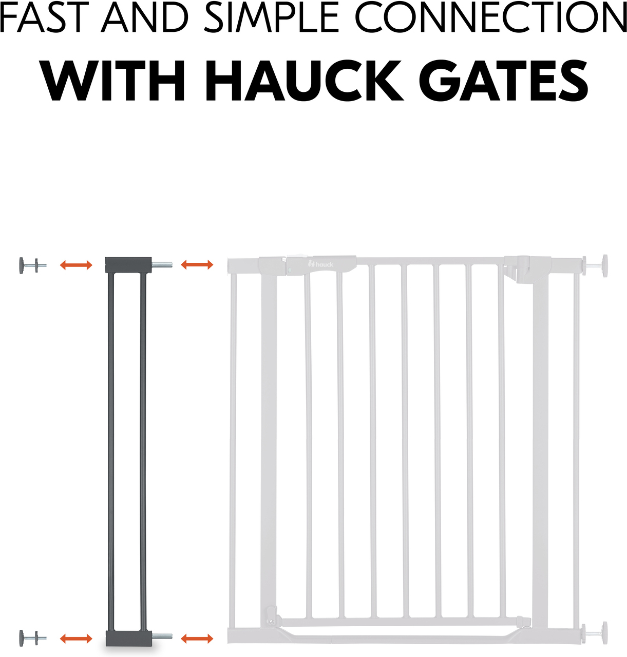 Hauck Safety Gate Extension 9 cm -turvaportin jatkopala, tummanharmaa