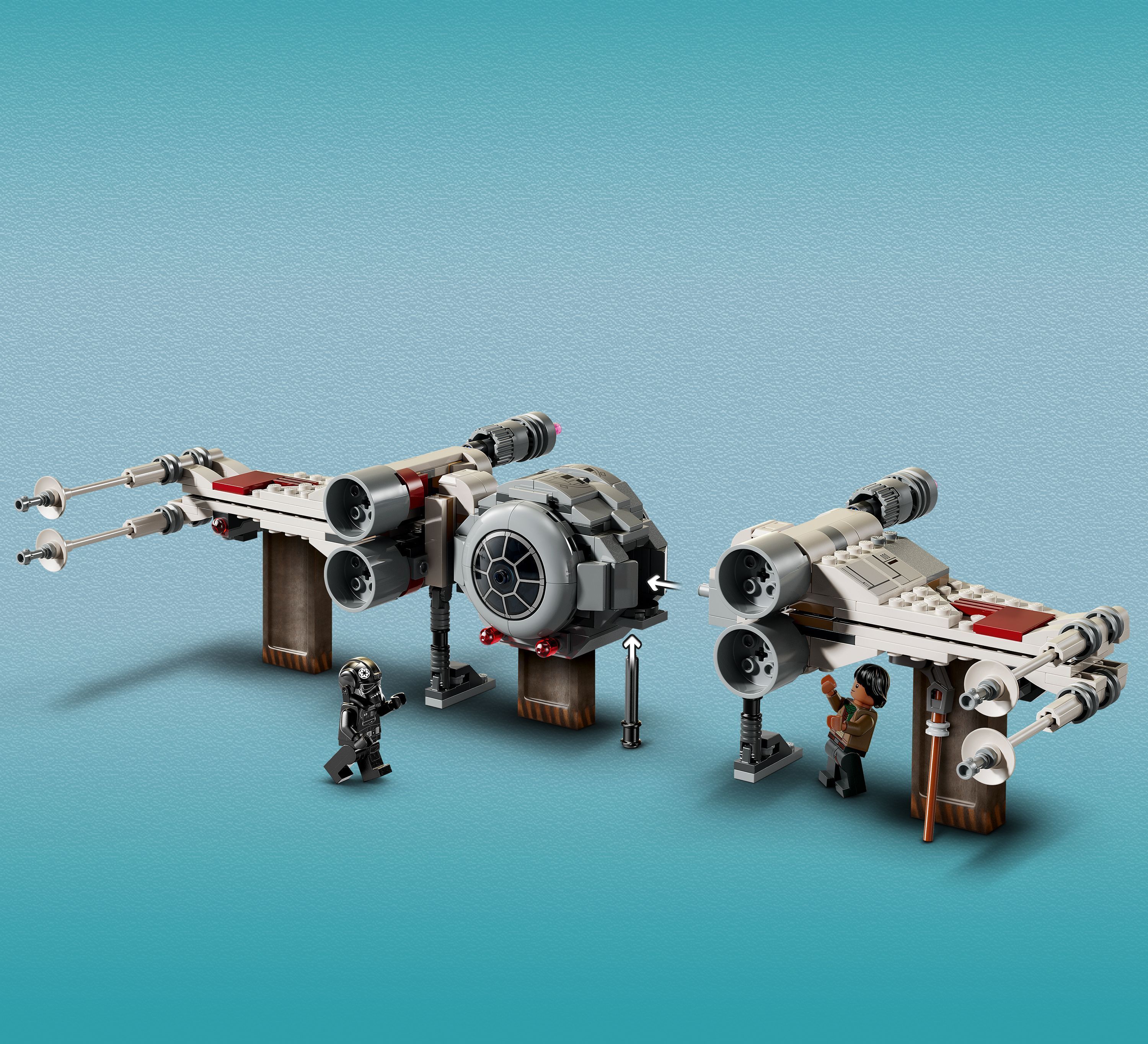 LEGO Star Wars 75393 - TIE-hävittäjä ja X-Wing – yhdistelmämalli