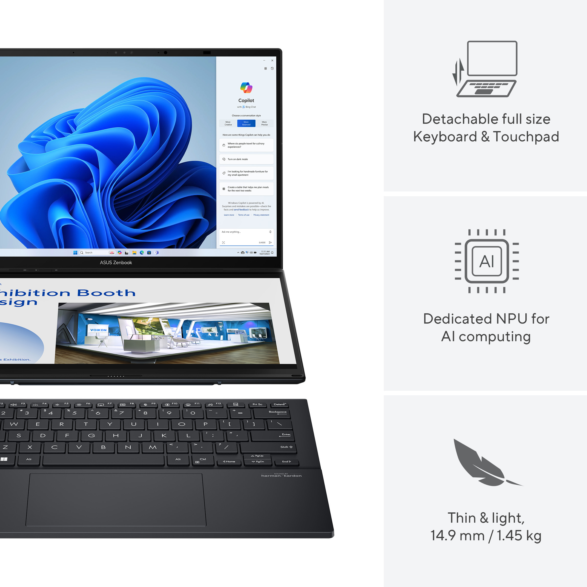 Asus Zenbook S 13 OLED 13,3" -kannettava, Win 11 (UX5304MA-PURE6) 13 Asus Zenbook S 13 OLED 13,3" -kannettava, Win 11 (UX5304MA-PURE6) - Image 13