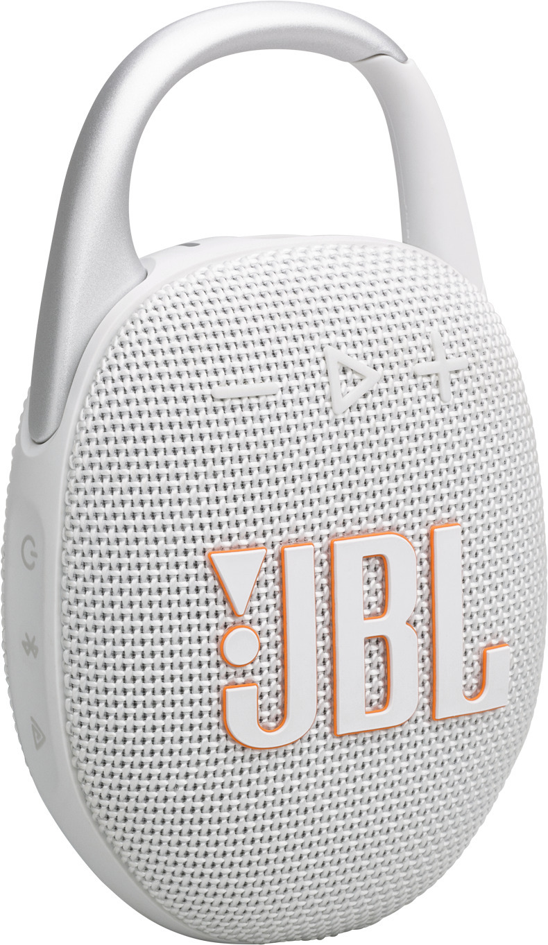 JBL Clip 5 Bluetooth-kaiutin, valkoinen