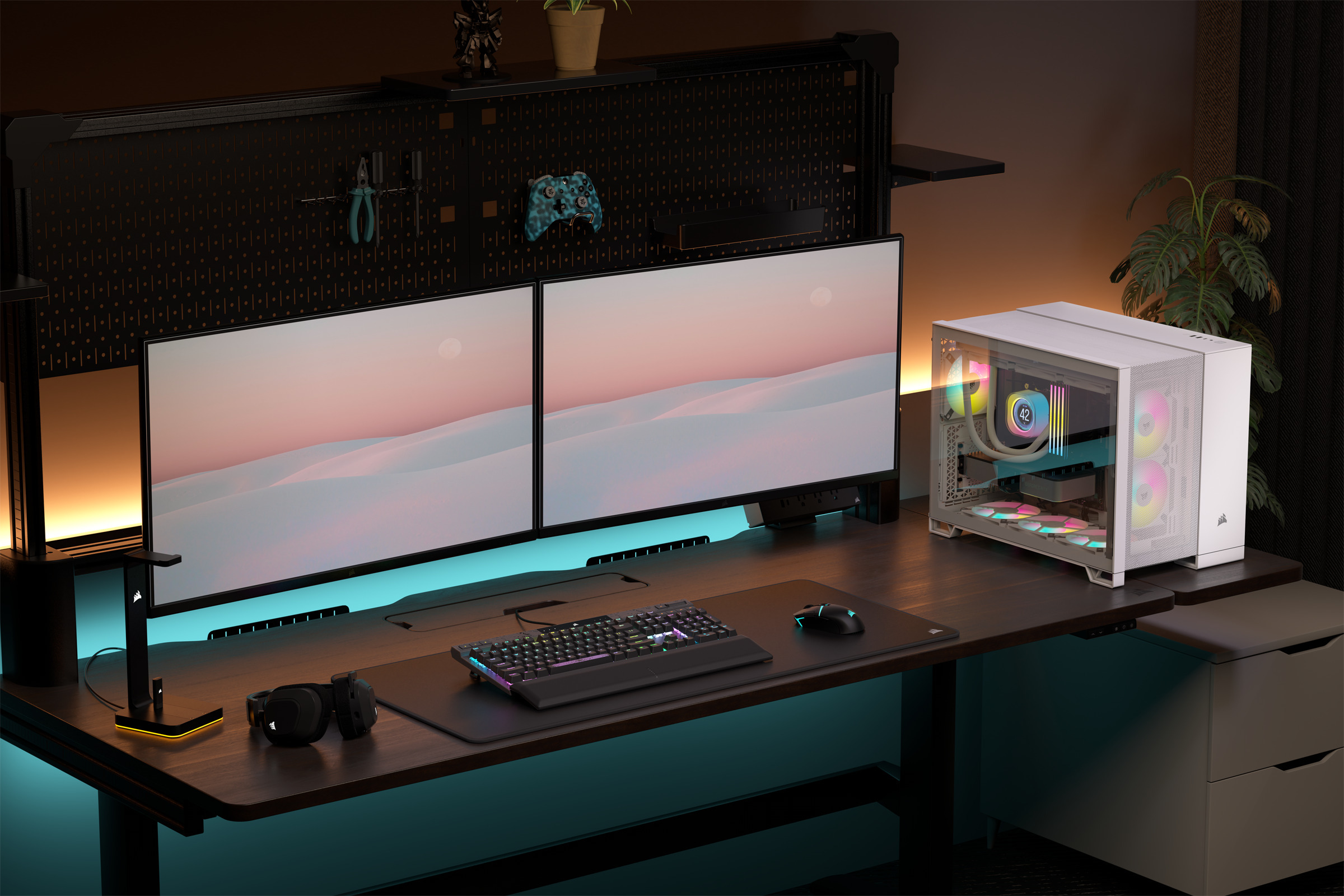 Corsair 2500D Airflow Micro-ATX-kotelo ikkunalla, valkoinen