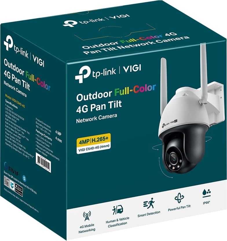 TP-Link VIGI C540-4G -valvontakamera sisä- ja ulkokäyttöön