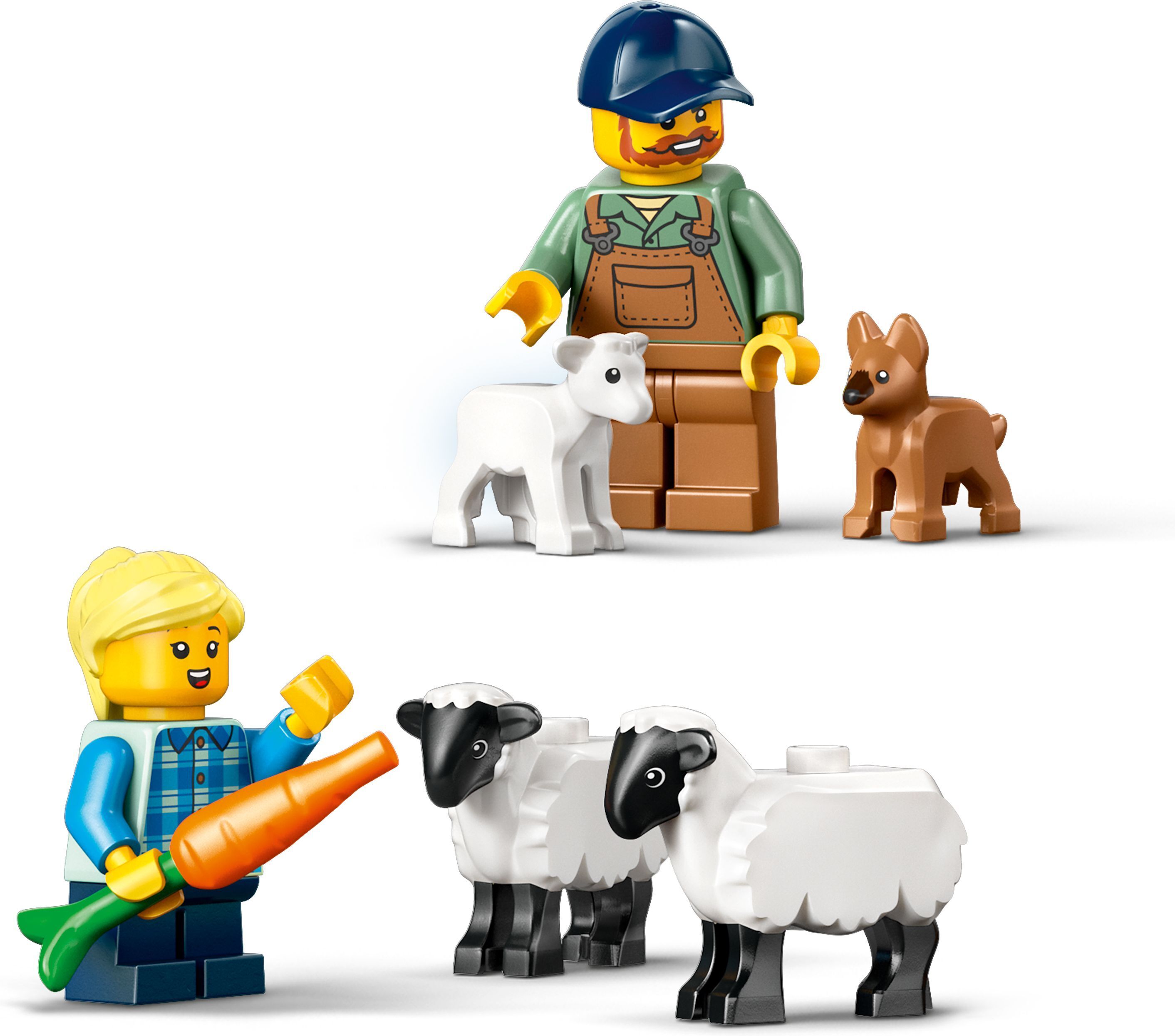 LEGO City 60461 – Maatilan punainen traktori, peräkärry ja lampaat