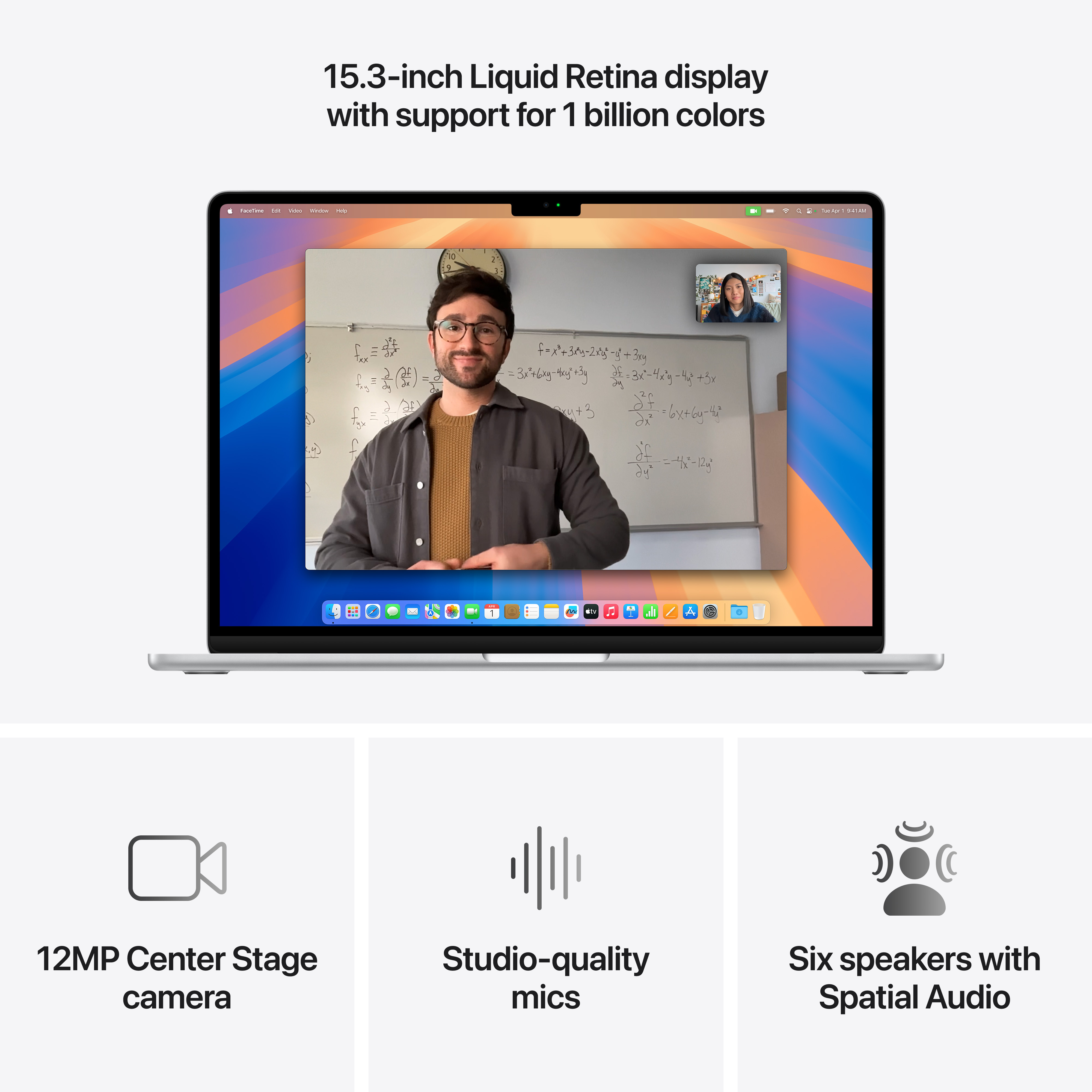 Apple MacBook Air 15" M4 16 Gt, 256 Gt 2025 -kannettava, taivaansininen (MC7A4)