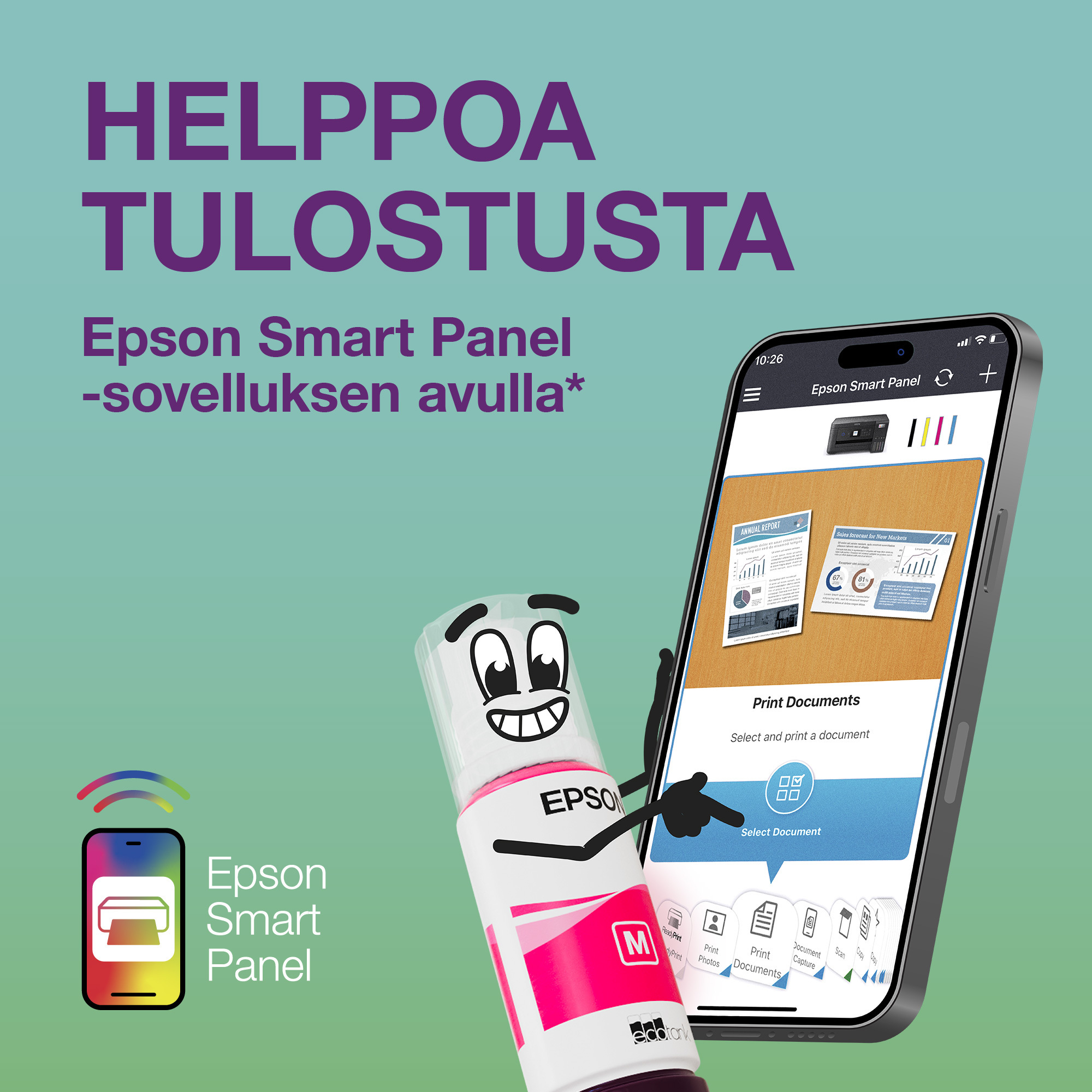 Epson EcoTank ET-1810 A4-tulostin -mustesuihkutulostin