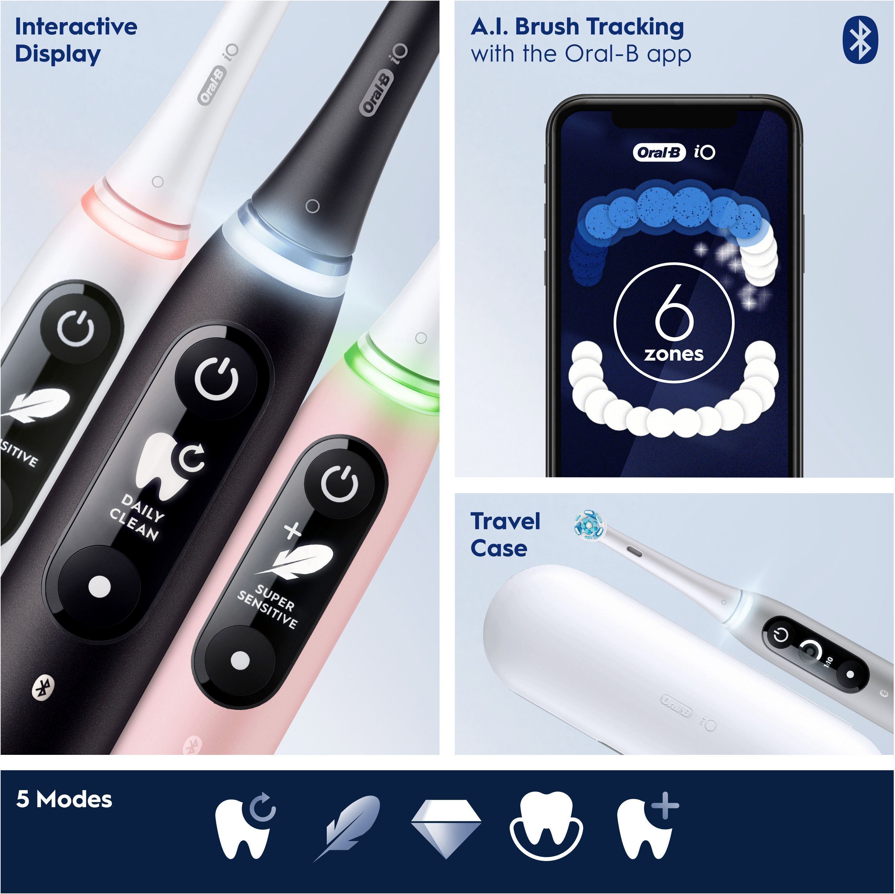 Oral-B iO Series 6s -sähköhammasharja, harmaa