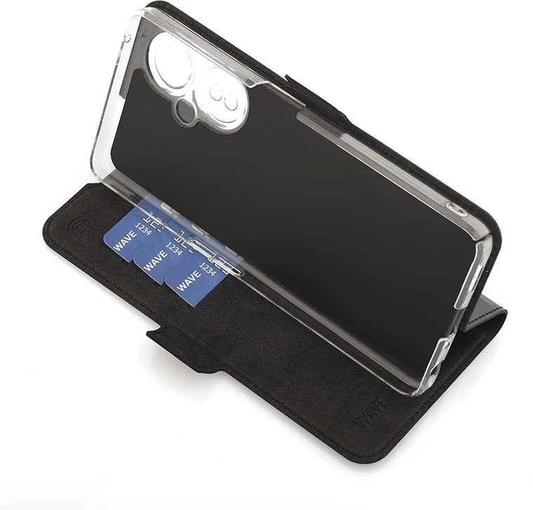 Wave BookCase -suojakotelo, OnePlus Nord CE 3 Lite 5G, musta