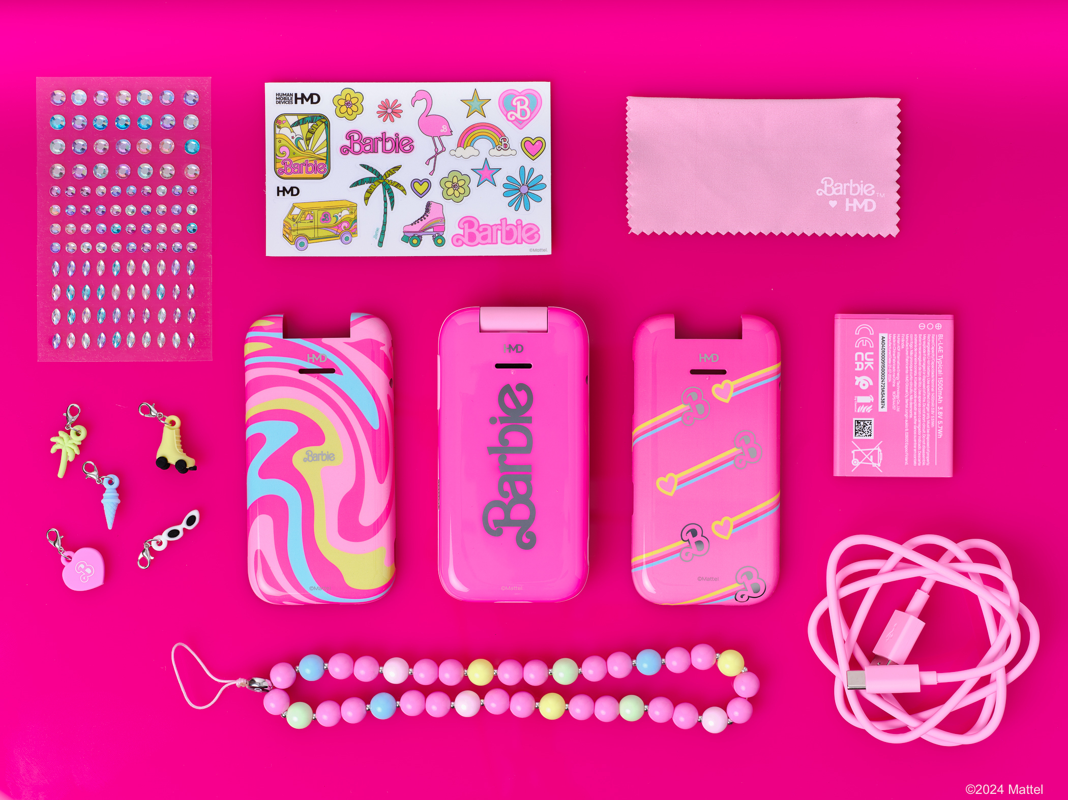 HMD Barbie Phone -peruspuhelin Dual-SIM, pinkki