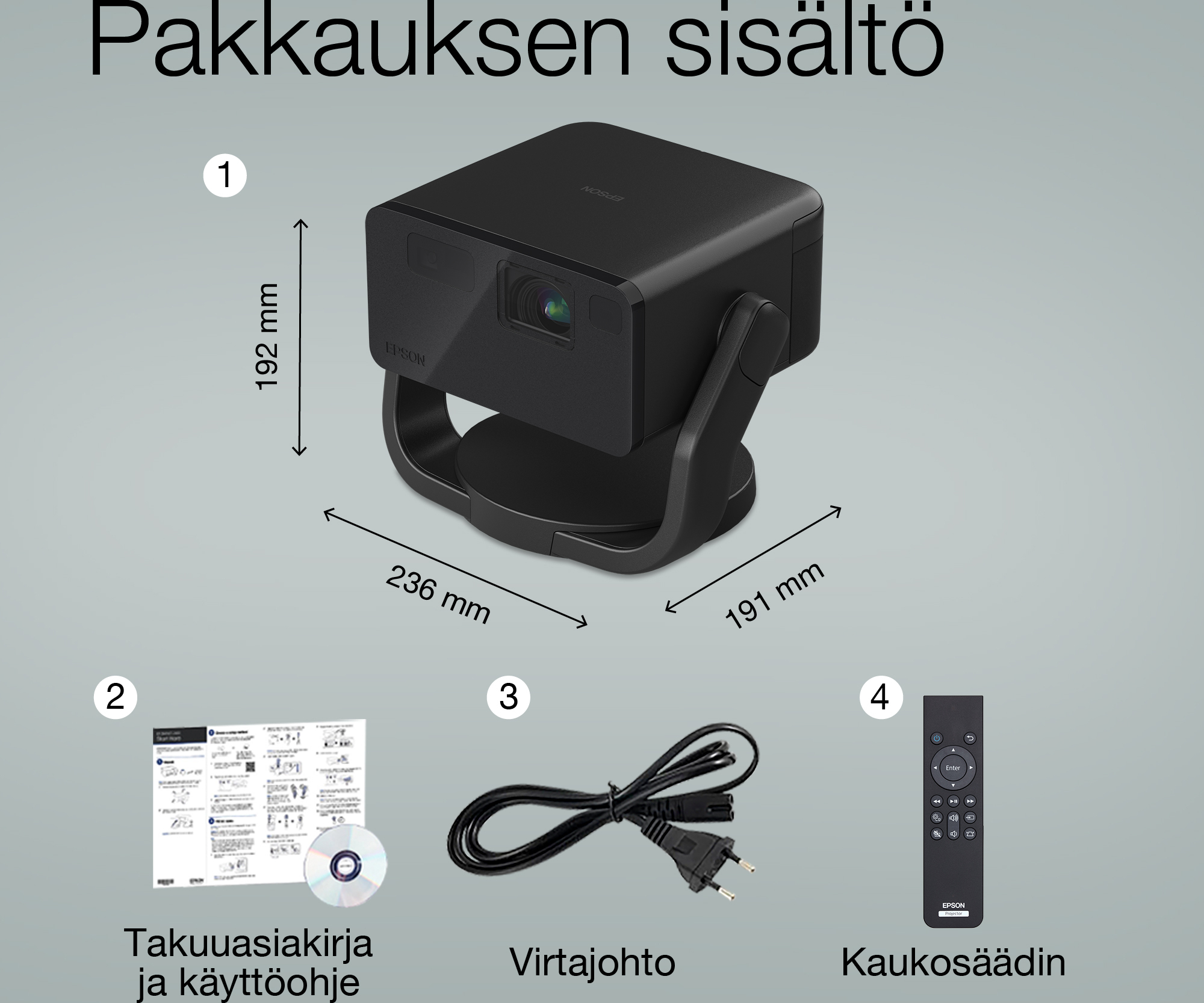 Epson EF-22B -minilaserprojektori-TV