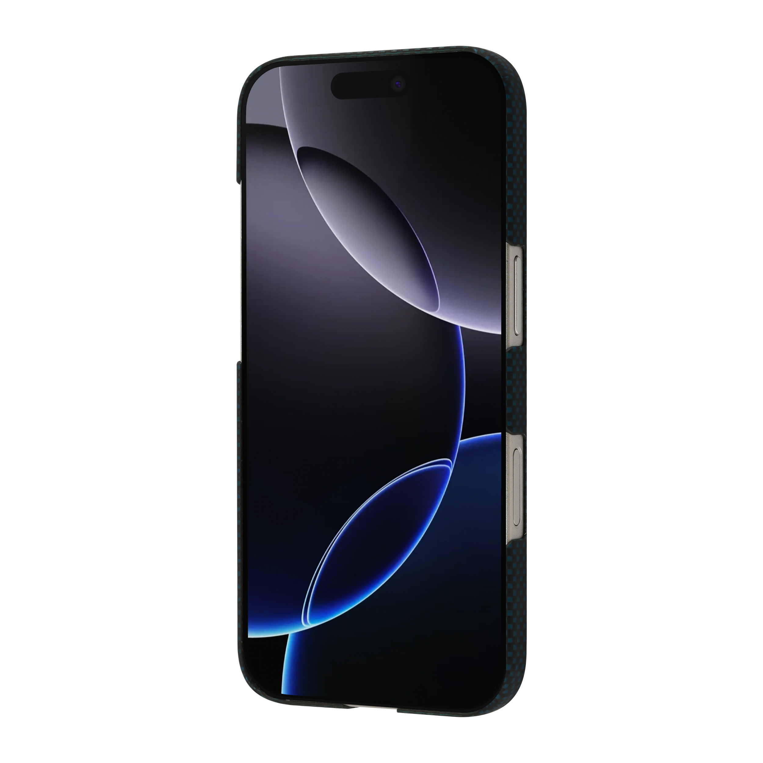 FoneKit Vectran-Kevlar Aramid Fiber suojakuori, iPhone 17 Pro, sininen/musta