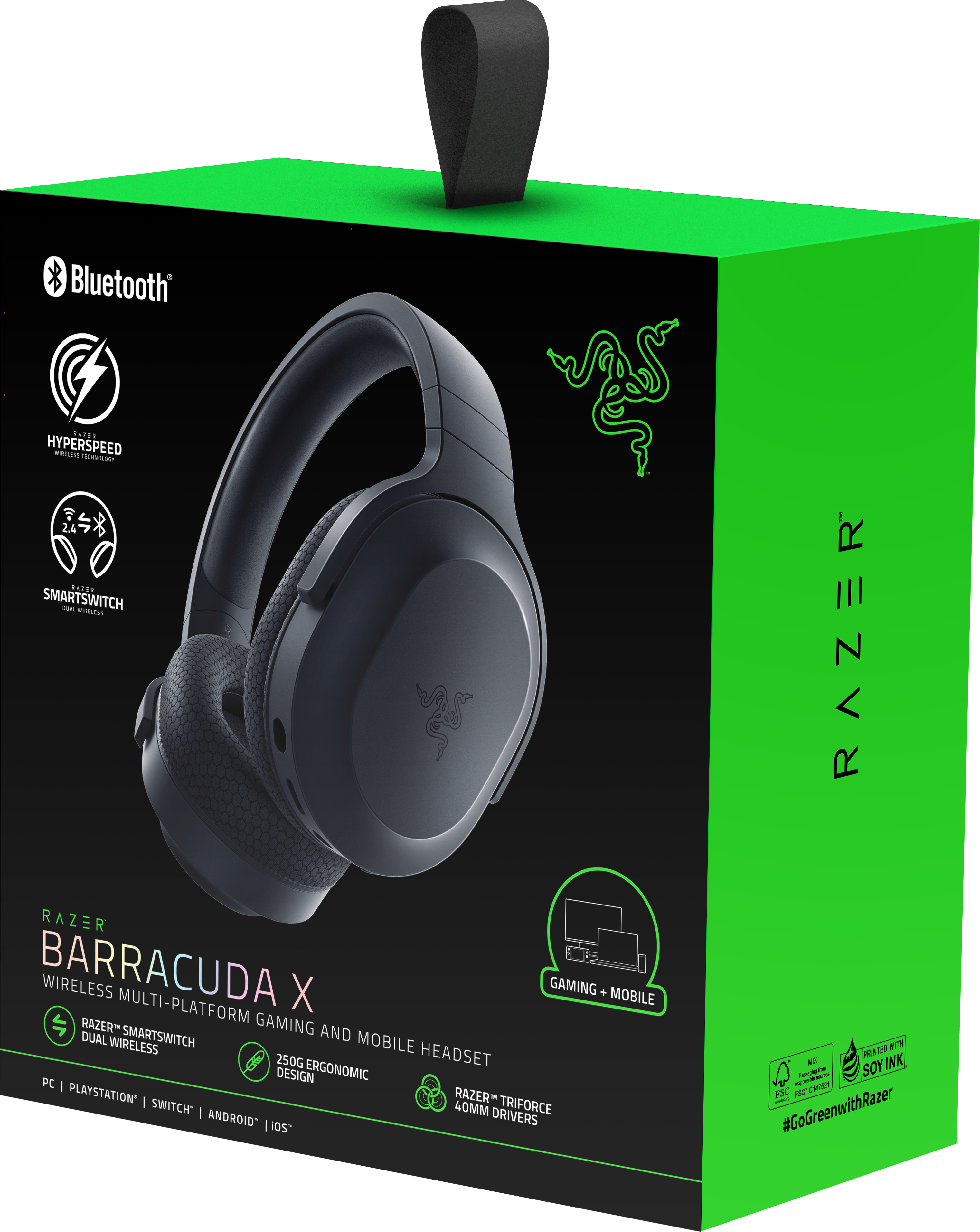 Razer Barracuda X (2022) -pelikuulokkeet, musta