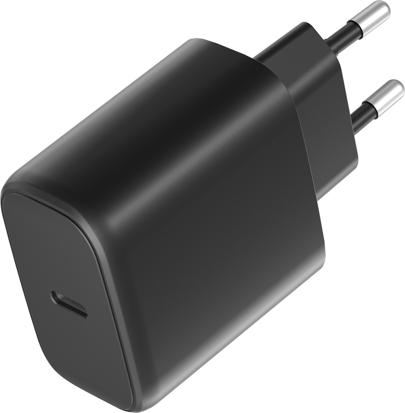 FoneKit Double 20W -laturi, USB-C + USB-A, musta