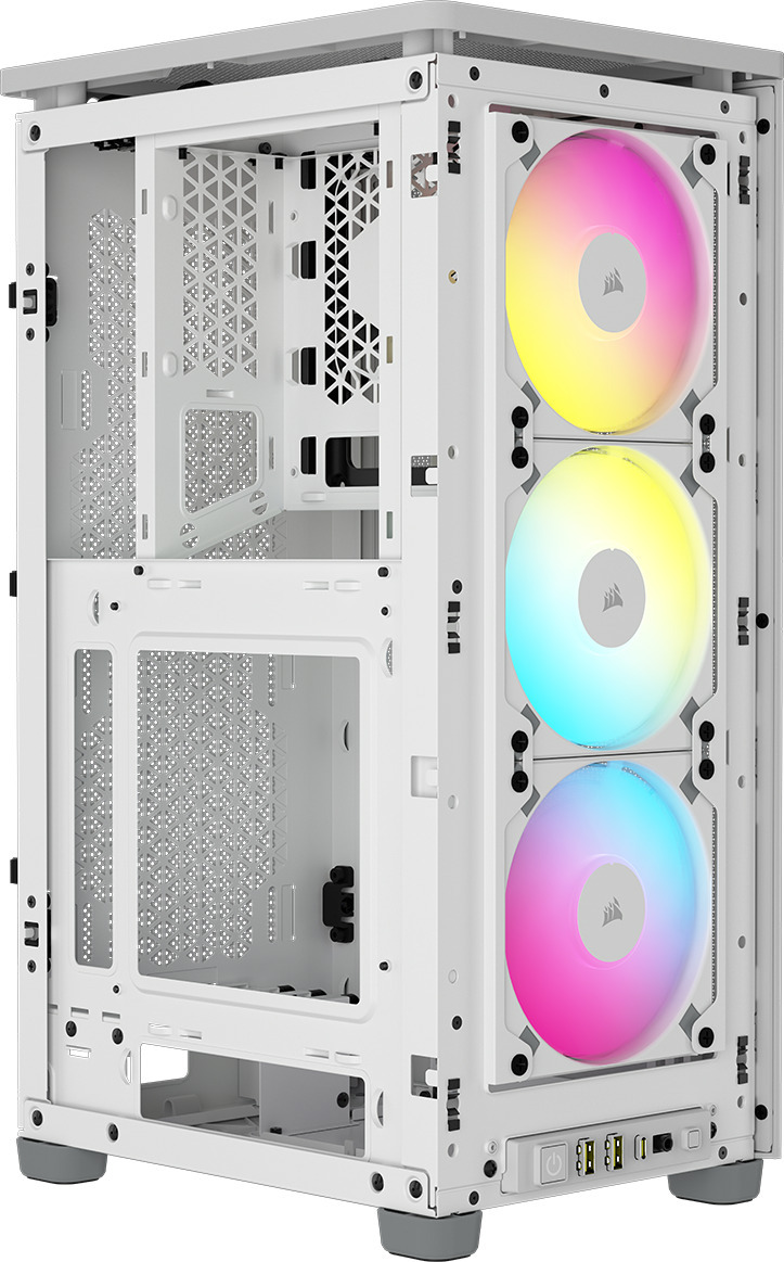 Corsair iCUE 2000D RGB AIRFLOW Mini-ITX-kotelo, valkoinen