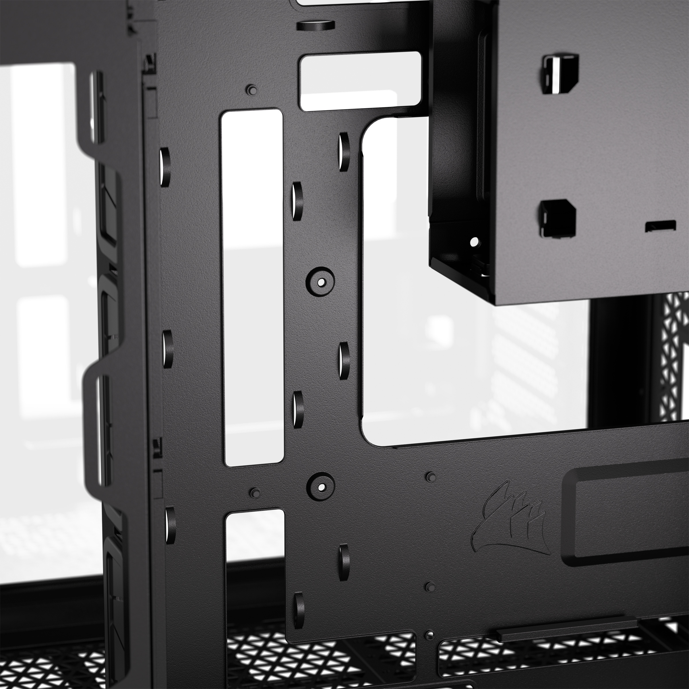 Corsair 2500X Micro-ATX-kotelo panoraamaikkunalla, musta