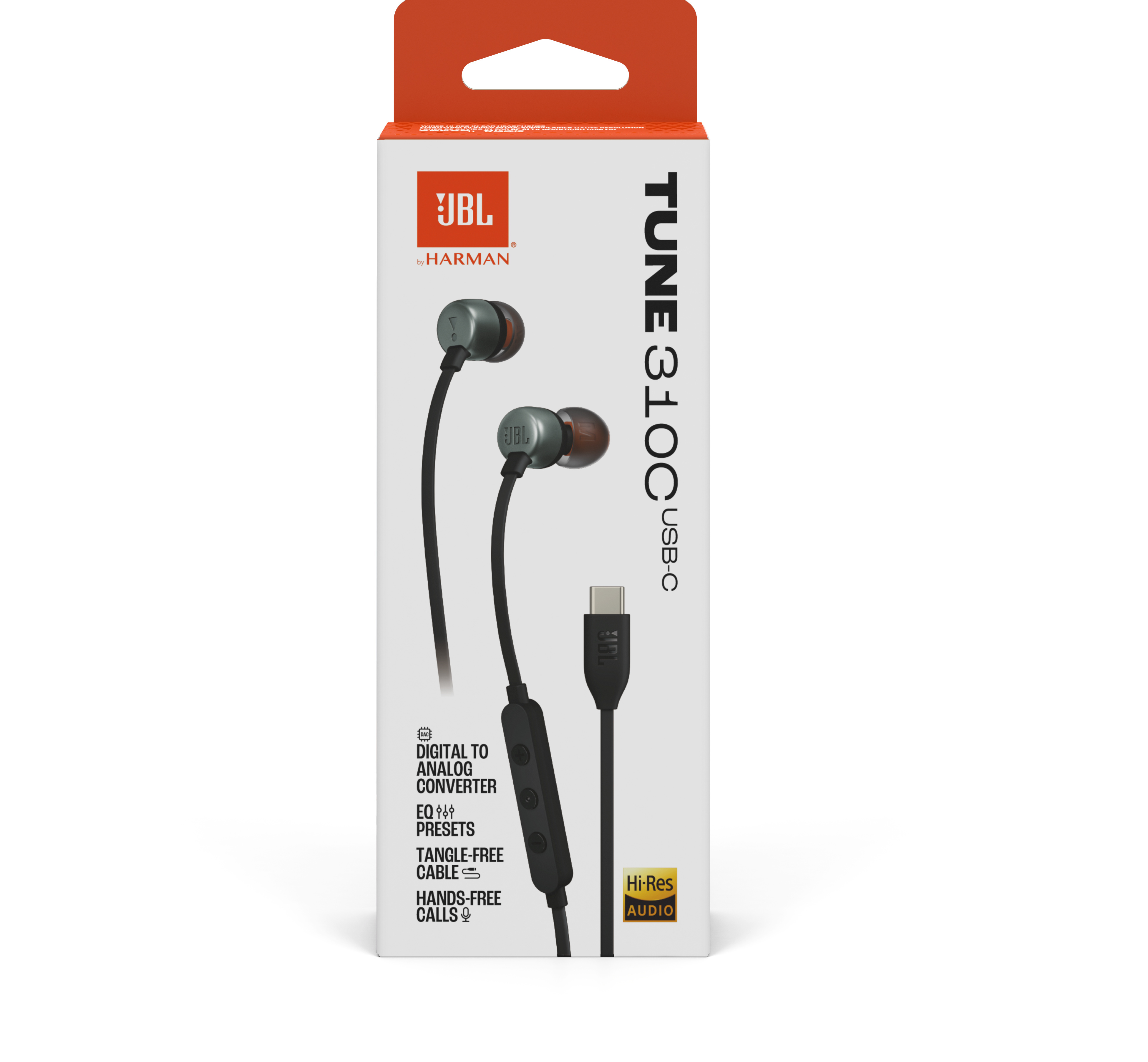 JBL Tune 305C nappikuulokkeet, USB-C, valkoinen