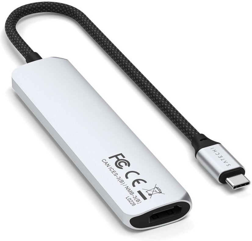 Satechi 6-in-1 USB-C Slim Multiport -adapteri, hopea