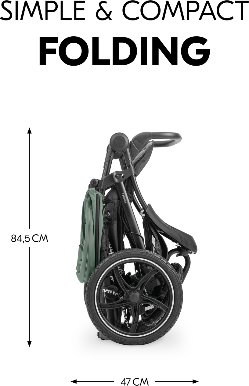 Hauck Runner 3 rattaat, Olive