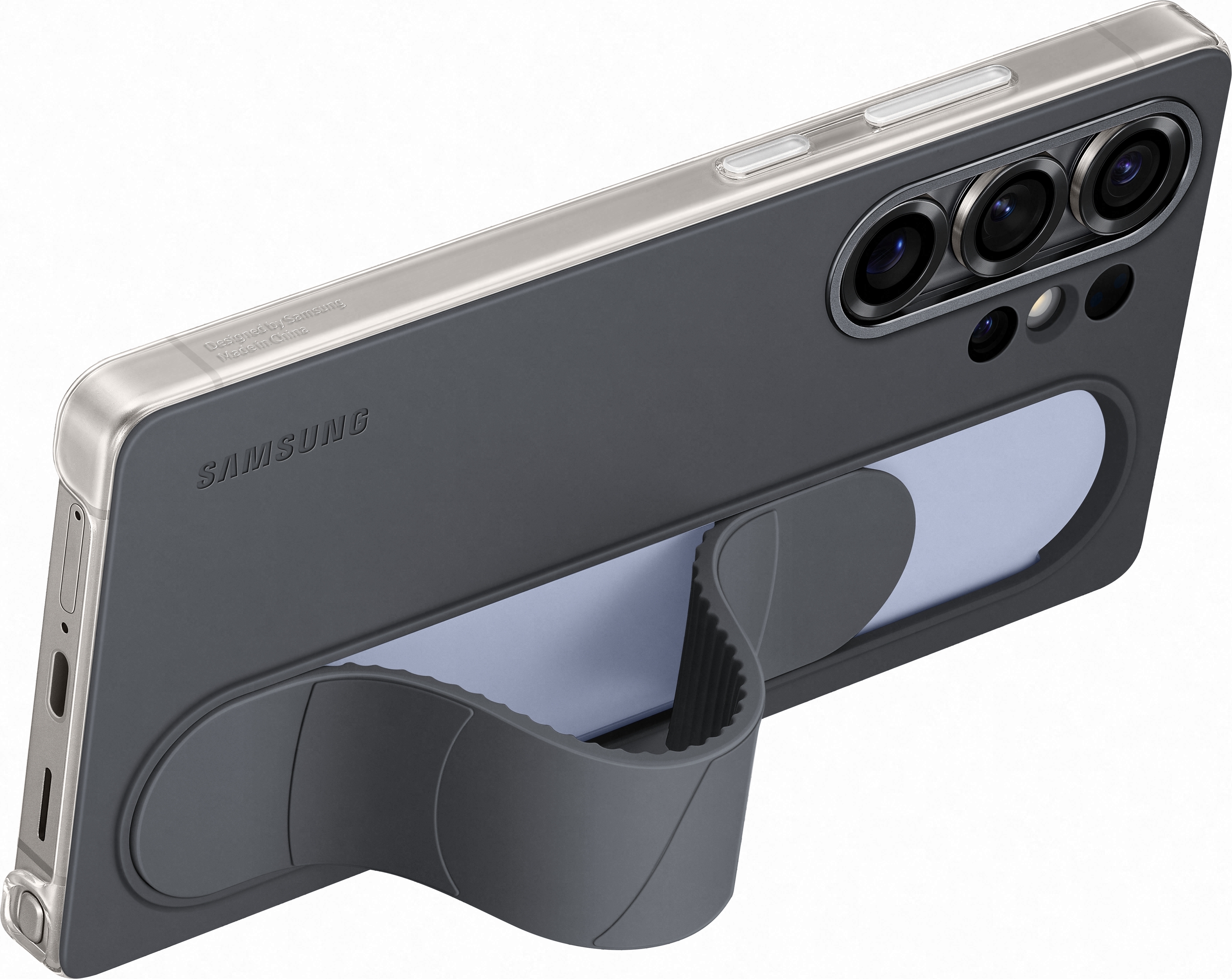 Samsung Galaxy S25 Ultra Standing Grip suojakuori, musta / sininen