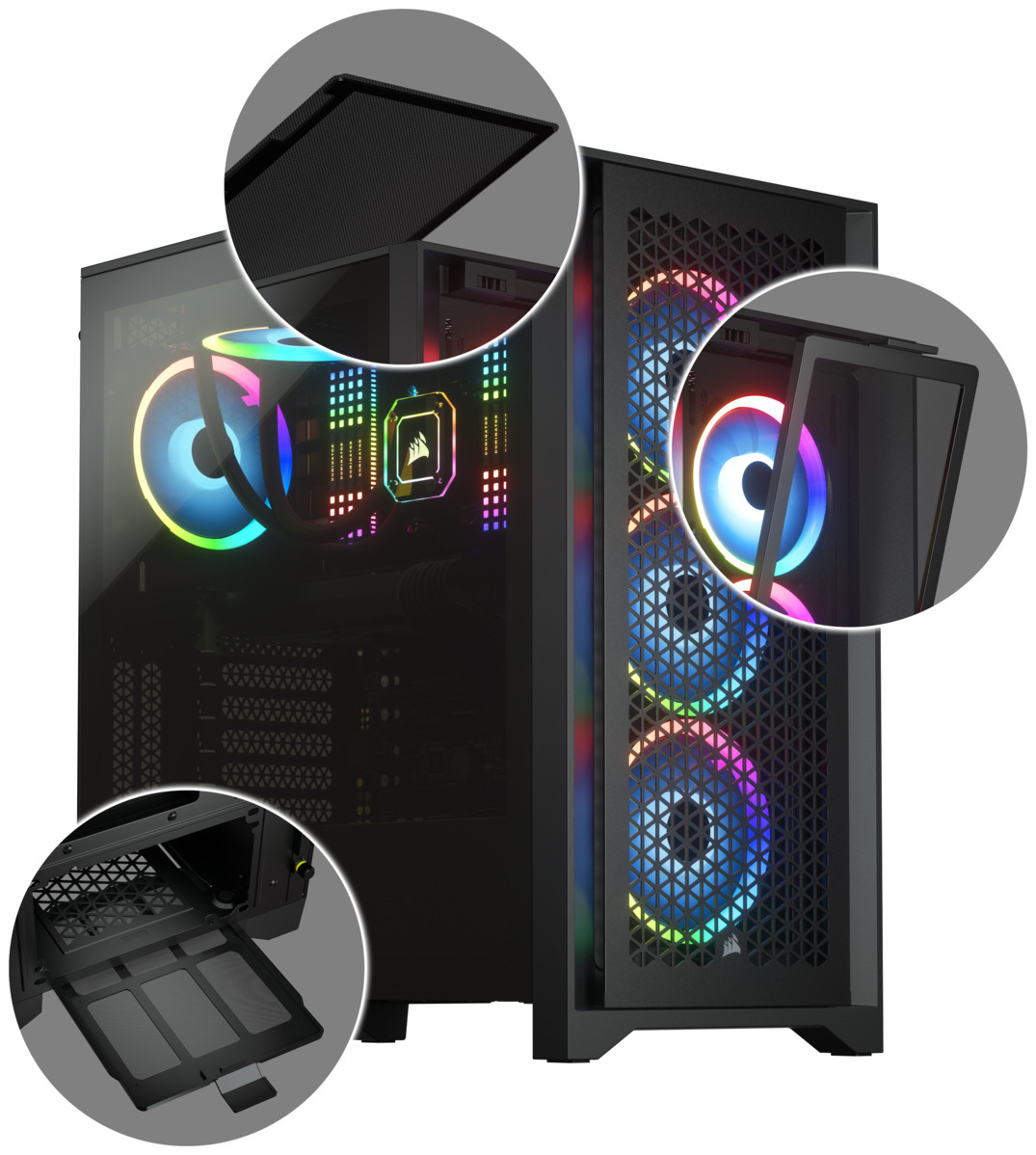 Corsair 4000D Airflow Mid Tower ATX-kotelo ikkunalla, musta