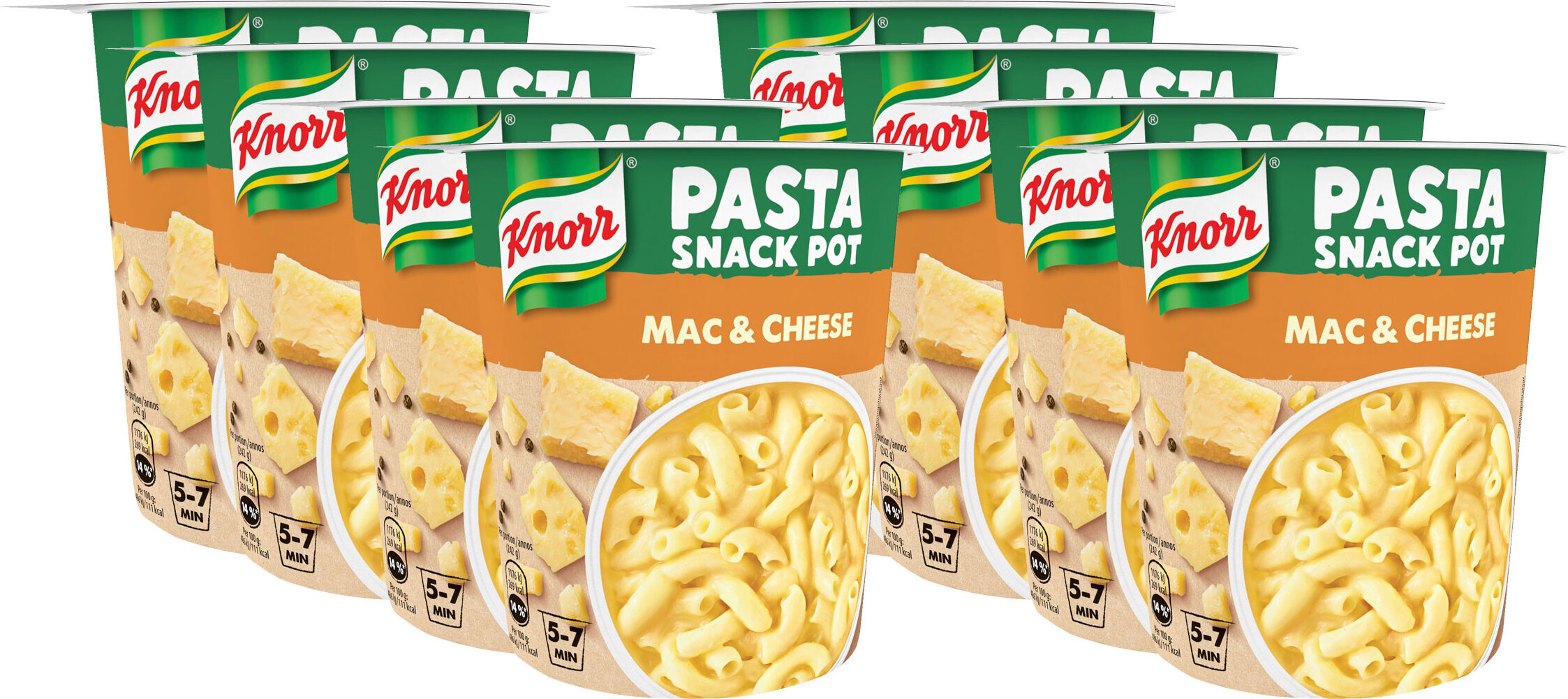 Tuotteen Knorr Snack Pot Mac & Cheese -ateria-ainekset, 62 g, 8-pack  kysymykset ja vastaukset – 