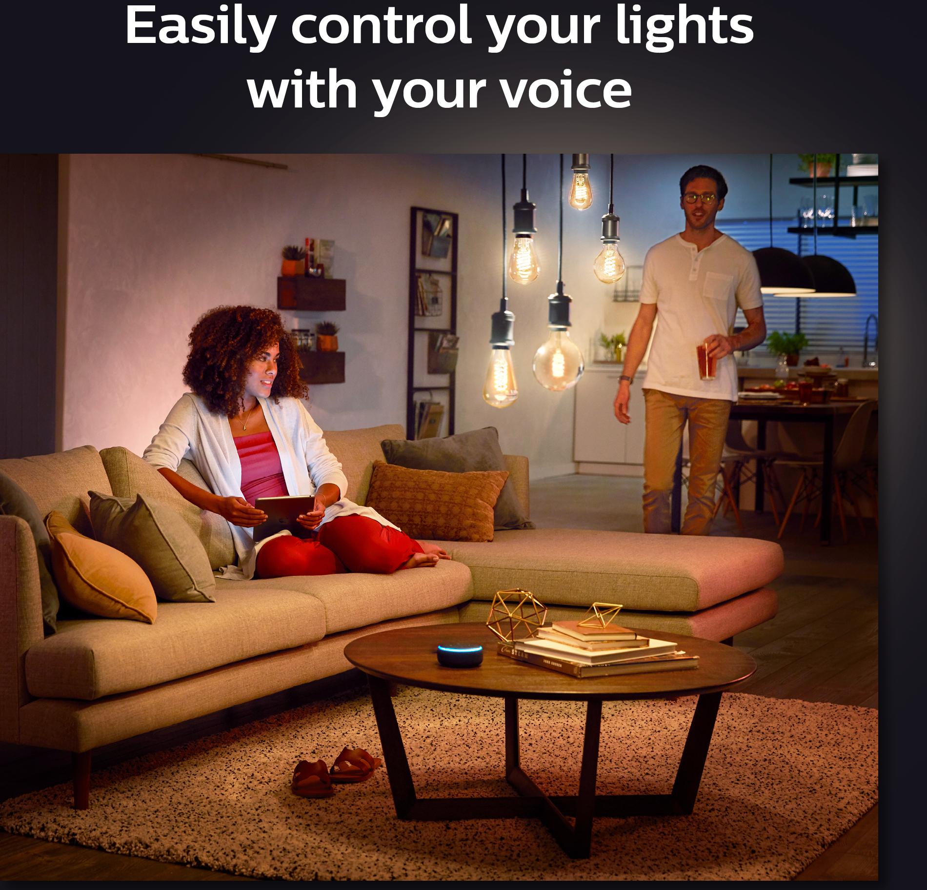 Philips Hue -filamenttiälylamppu, White ambiance, Filament Edison, E27